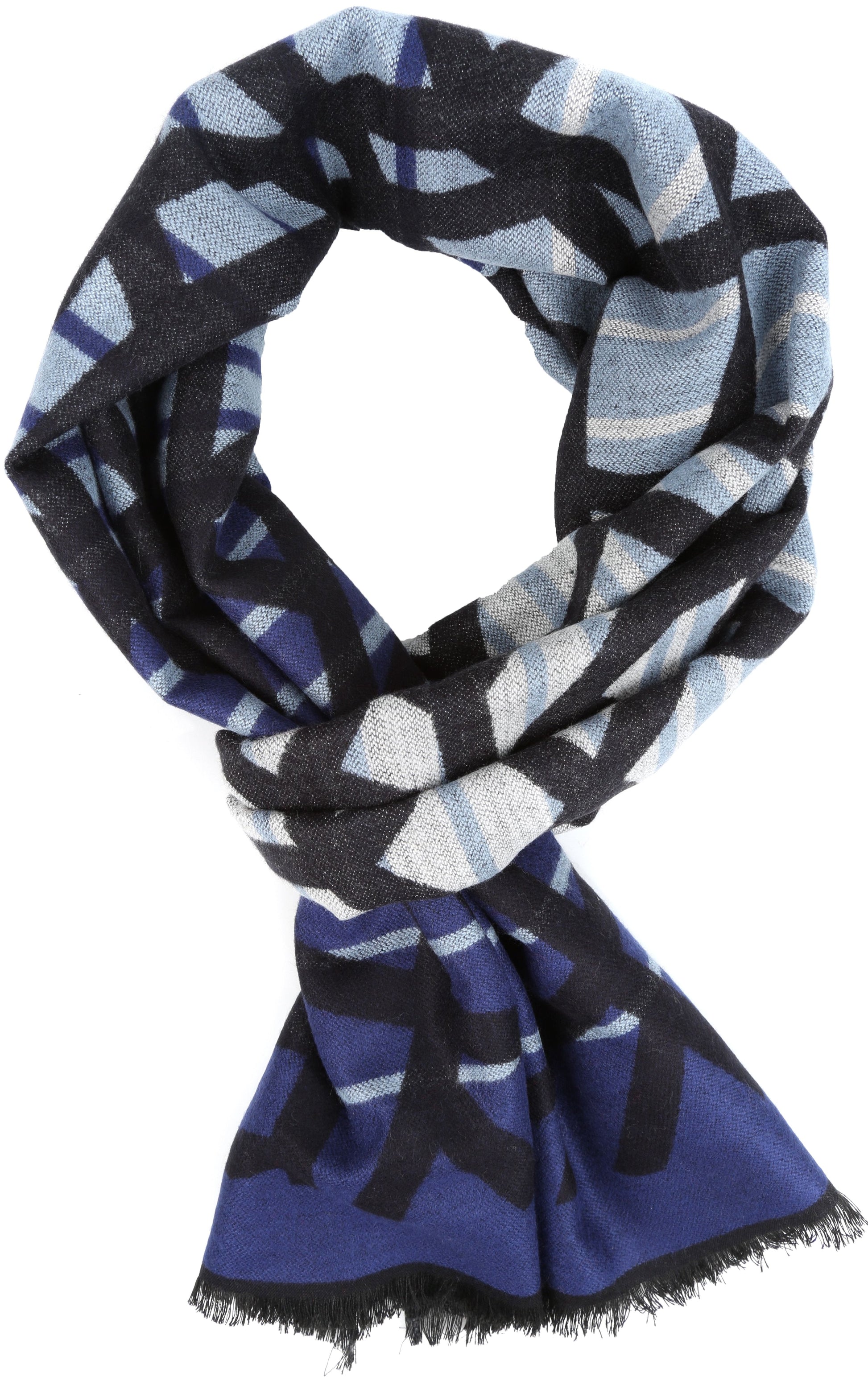 Sakkas Louek Long Wide Multi Colored Patterend UniSex Cashmere Feel Scarf - Concordia Style Boutique