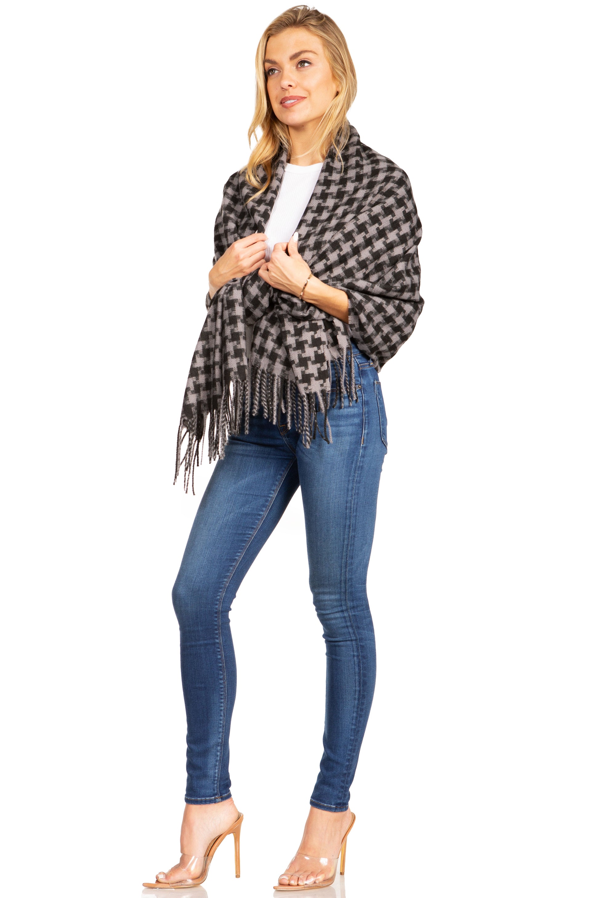 Sakkas Iris Warm Super Soft Cashmere Feel Pashmina Shawl / Scarf with Fringes - Concordia Style Boutique