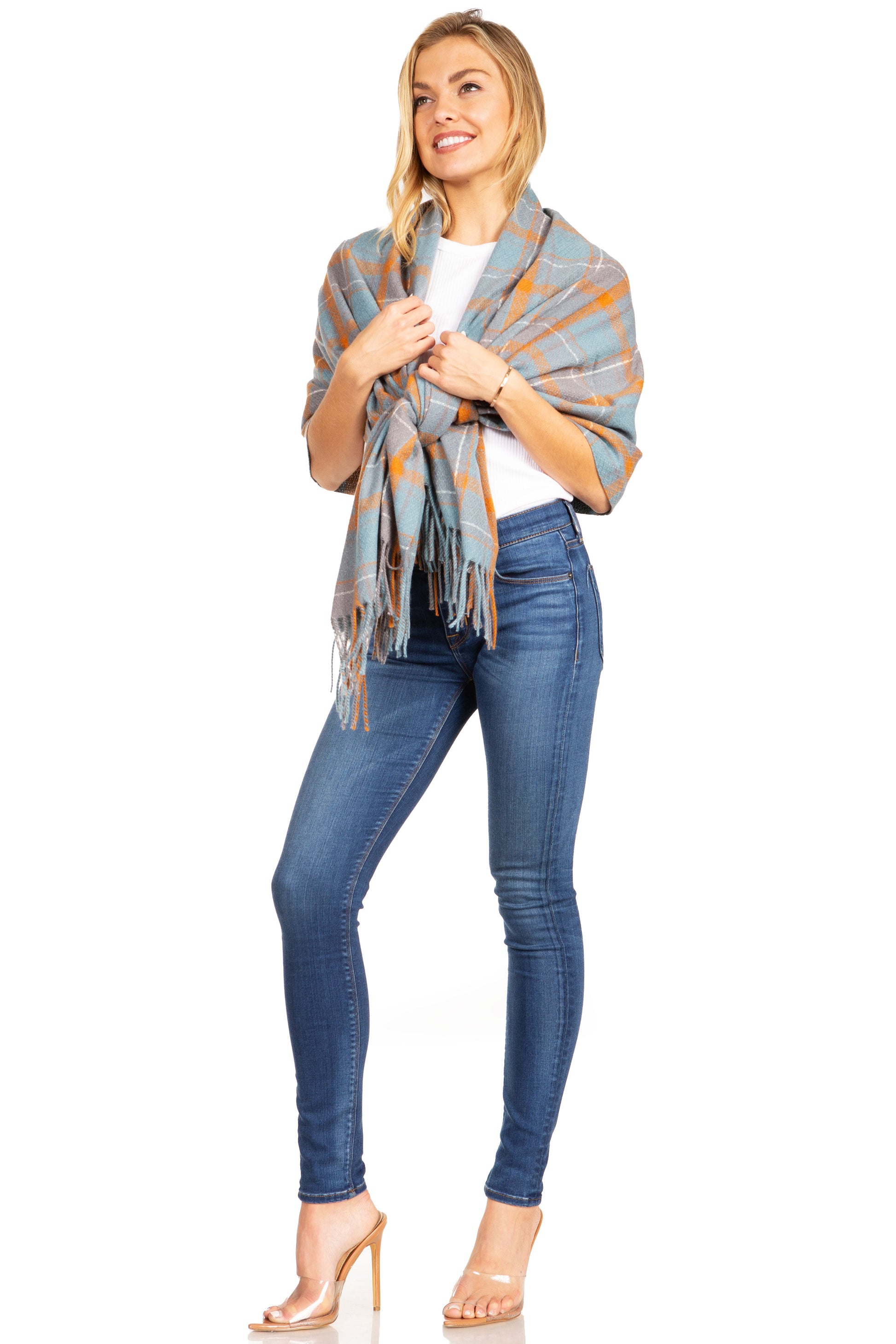 Sakkas Iris Warm Super Soft Cashmere Feel Pashmina Shawl / Scarf with Fringes - Concordia Style Boutique