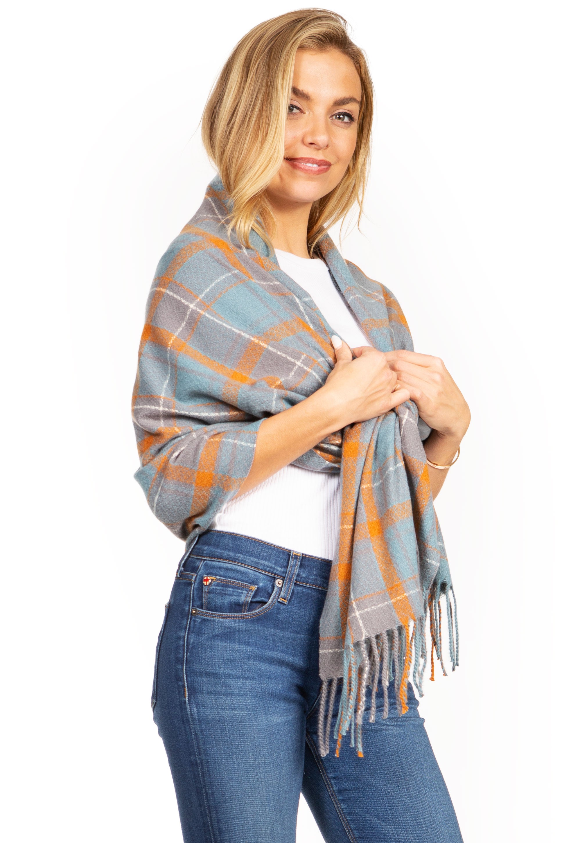Sakkas Iris Warm Super Soft Cashmere Feel Pashmina Shawl / Scarf with Fringes - Concordia Style Boutique