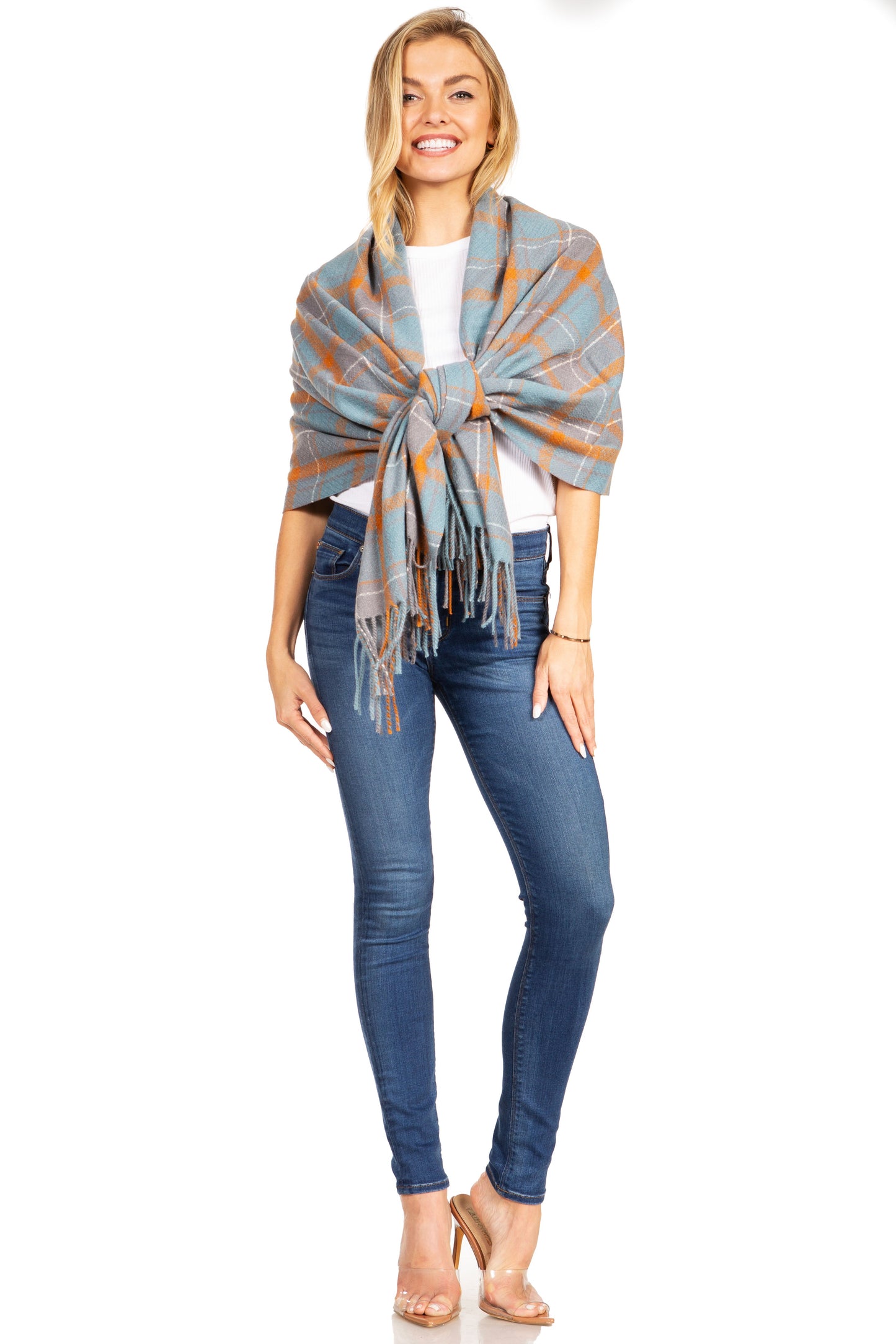 Sakkas Iris Warm Super Soft Cashmere Feel Pashmina Shawl / Scarf with Fringes - Concordia Style Boutique