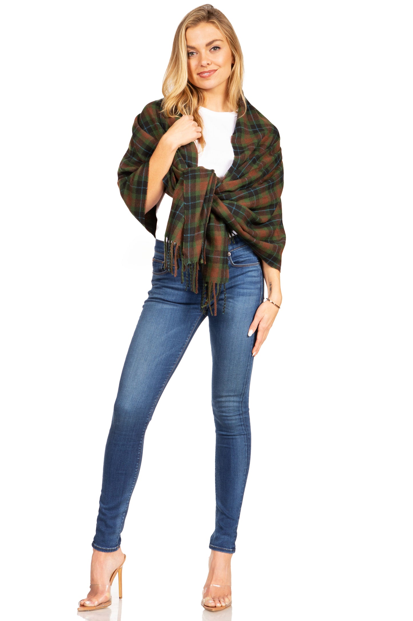 Sakkas Iris Warm Super Soft Cashmere Feel Pashmina Shawl / Scarf with Fringes - Concordia Style Boutique