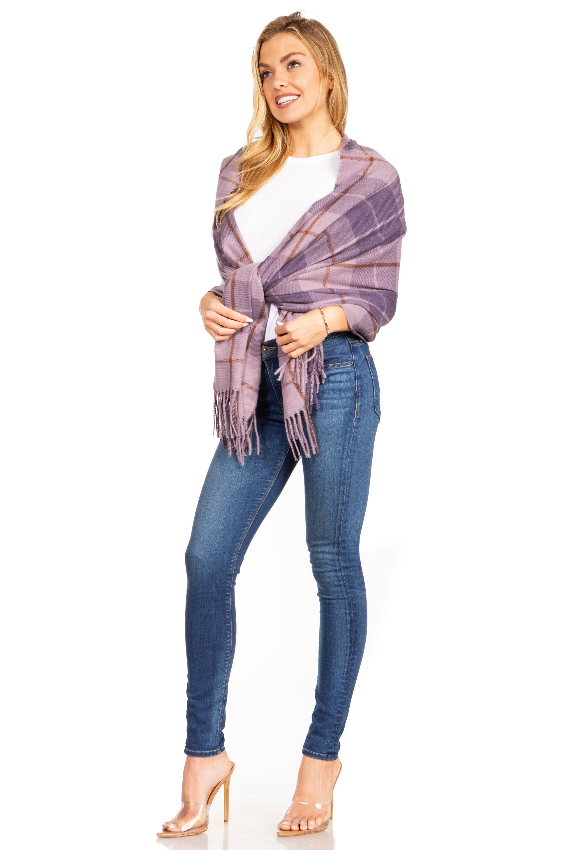 Sakkas Iris Warm Super Soft Cashmere Feel Pashmina Shawl / Scarf with Fringes - Concordia Style Boutique