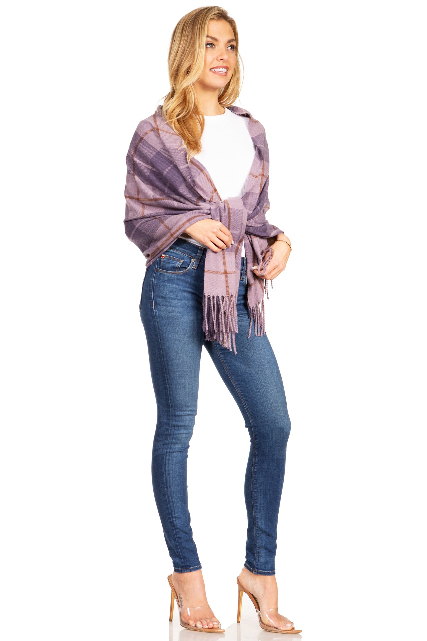 Sakkas Iris Warm Super Soft Cashmere Feel Pashmina Shawl / Scarf with Fringes - Concordia Style Boutique
