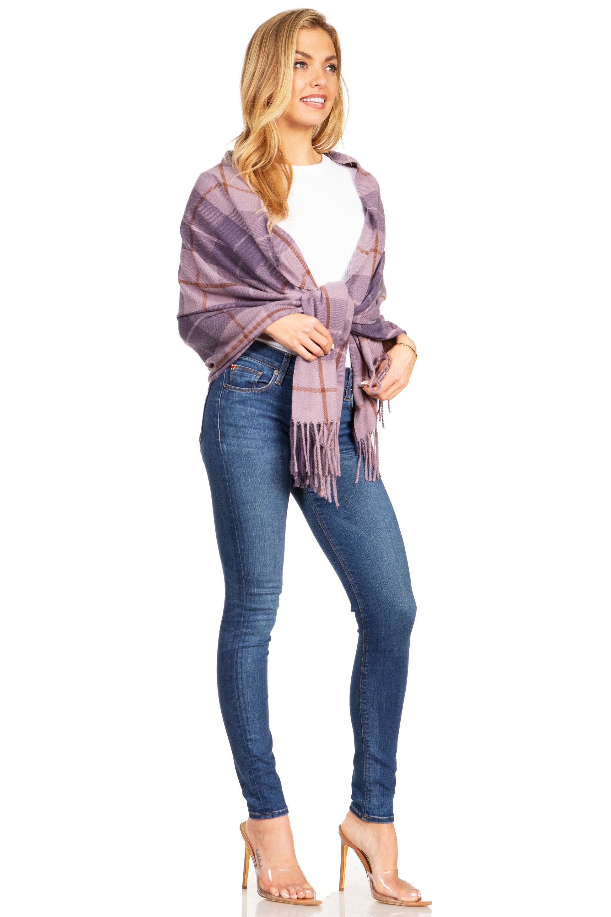 Sakkas Iris Warm Super Soft Cashmere Feel Pashmina Shawl / Scarf with Fringes - Concordia Style Boutique