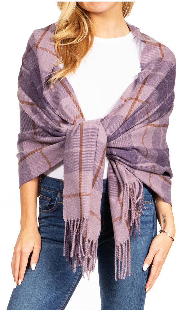 Sakkas Iris Warm Super Soft Cashmere Feel Pashmina Shawl / Scarf with Fringes - Concordia Style Boutique