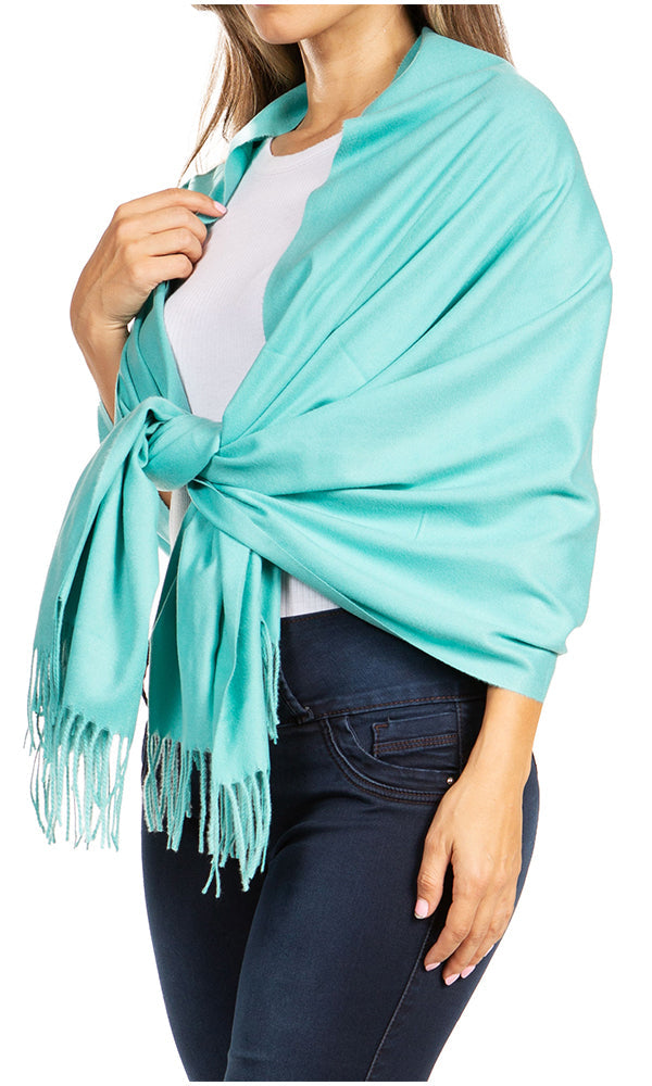 Sakkas Iris Warm Super Soft Cashmere Feel Pashmina Shawl / Scarf with Fringes - Concordia Style Boutique