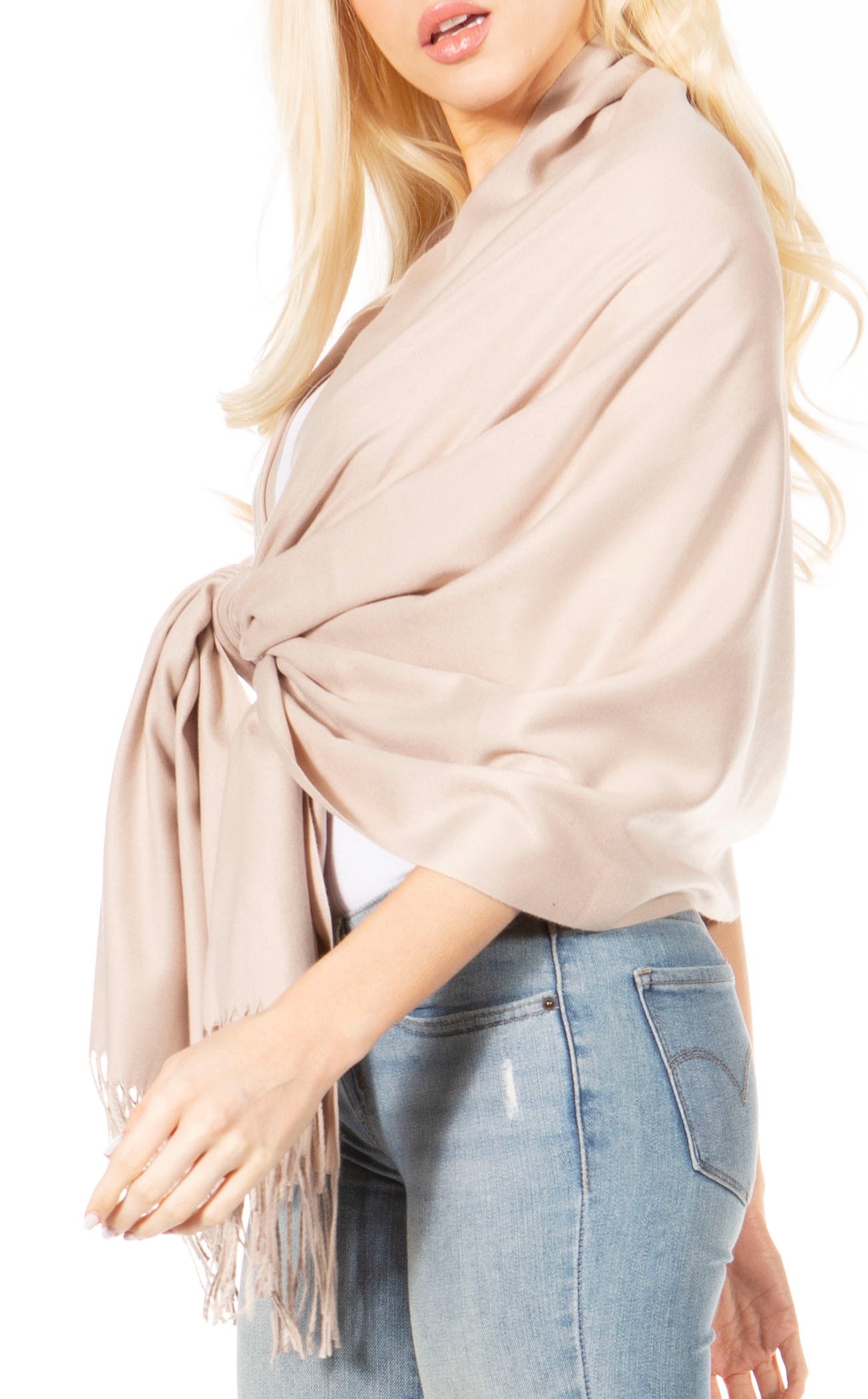 Sakkas Iris Warm Super Soft Cashmere Feel Pashmina Shawl / Scarf with Fringes - Concordia Style Boutique
