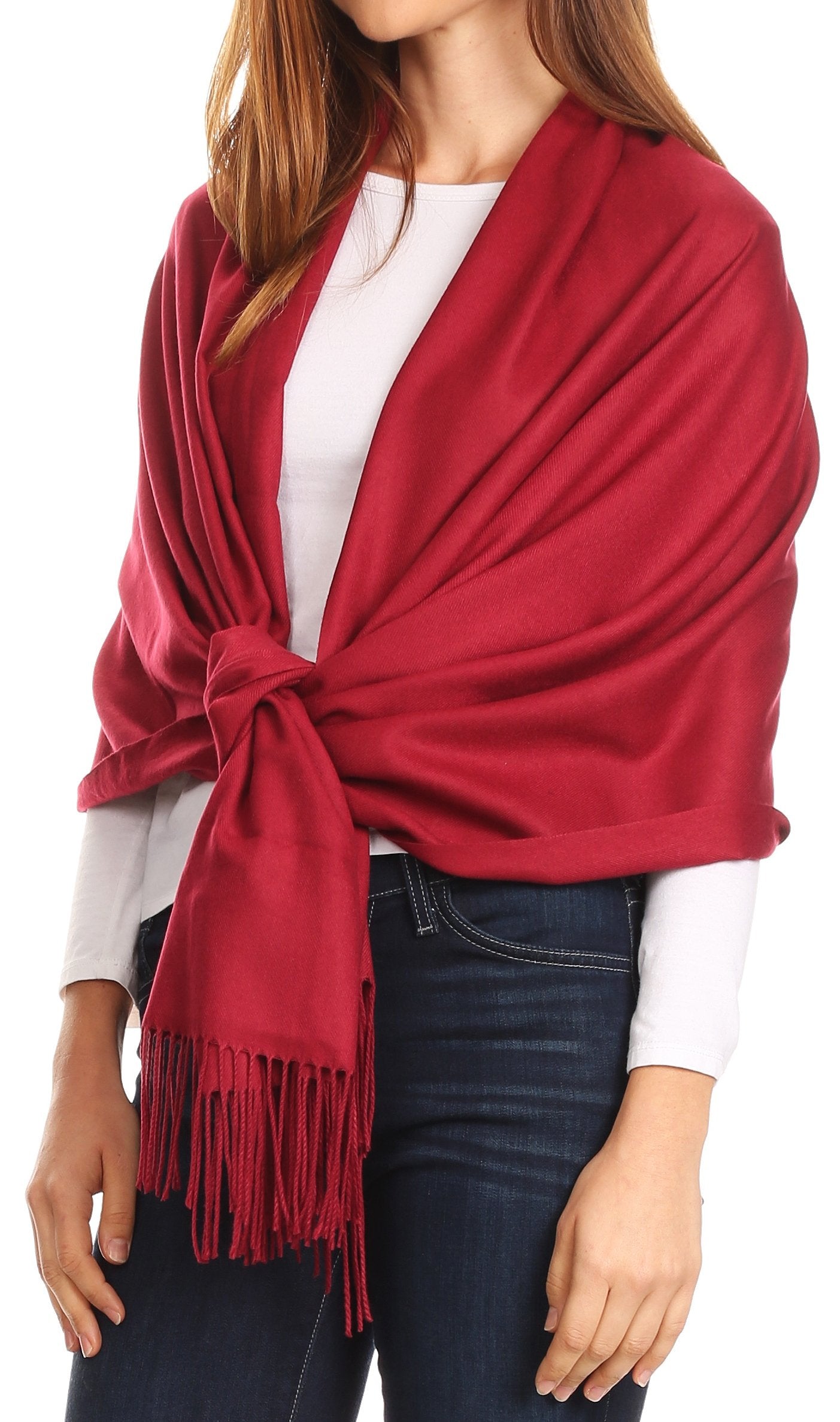 Sakkas Iris Warm Super Soft Cashmere Feel Pashmina Shawl / Scarf with Fringes - Concordia Style Boutique