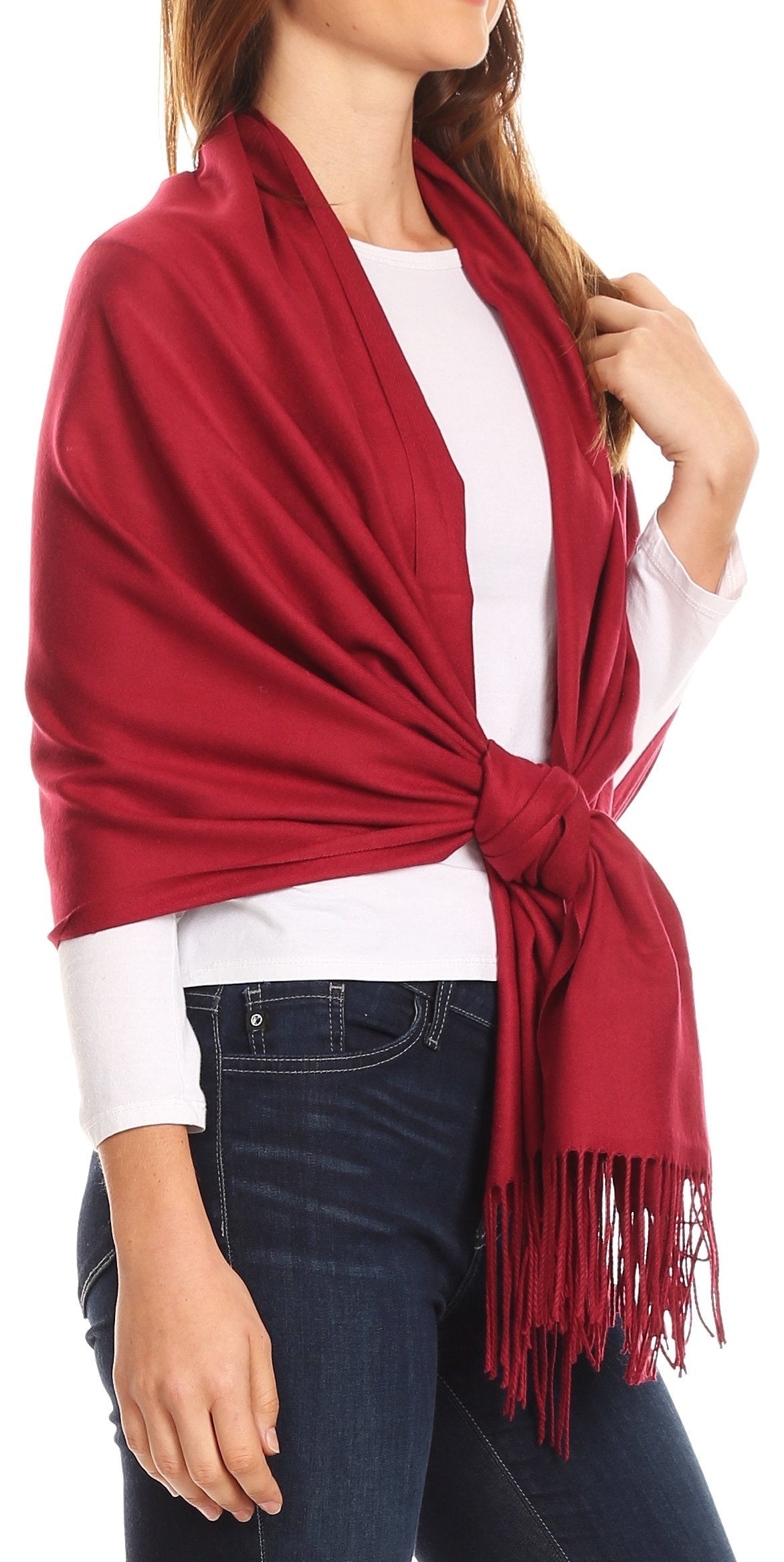 Sakkas Iris Warm Super Soft Cashmere Feel Pashmina Shawl / Scarf with Fringes - Concordia Style Boutique