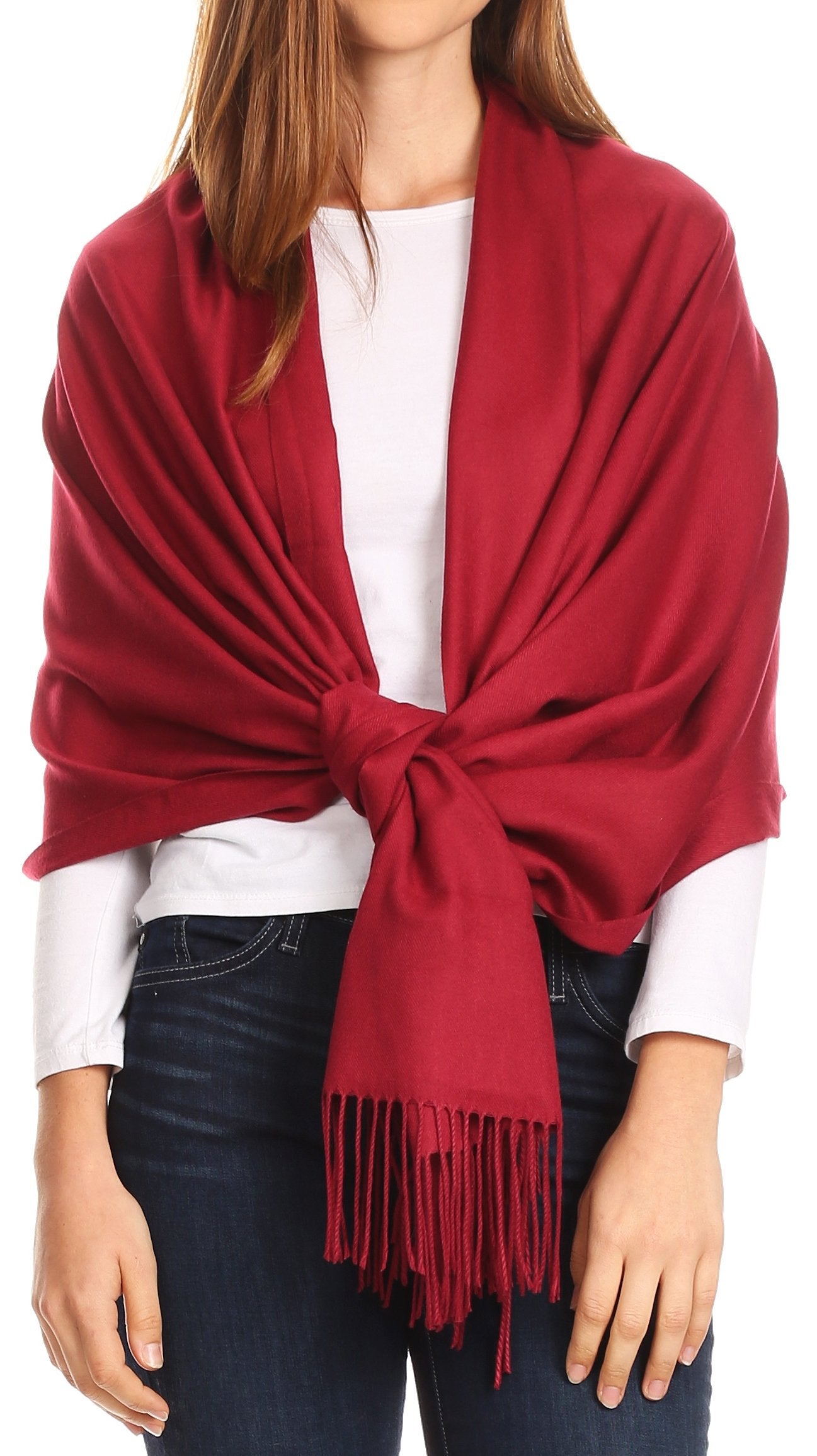 Sakkas Iris Warm Super Soft Cashmere Feel Pashmina Shawl / Scarf with Fringes - Concordia Style Boutique