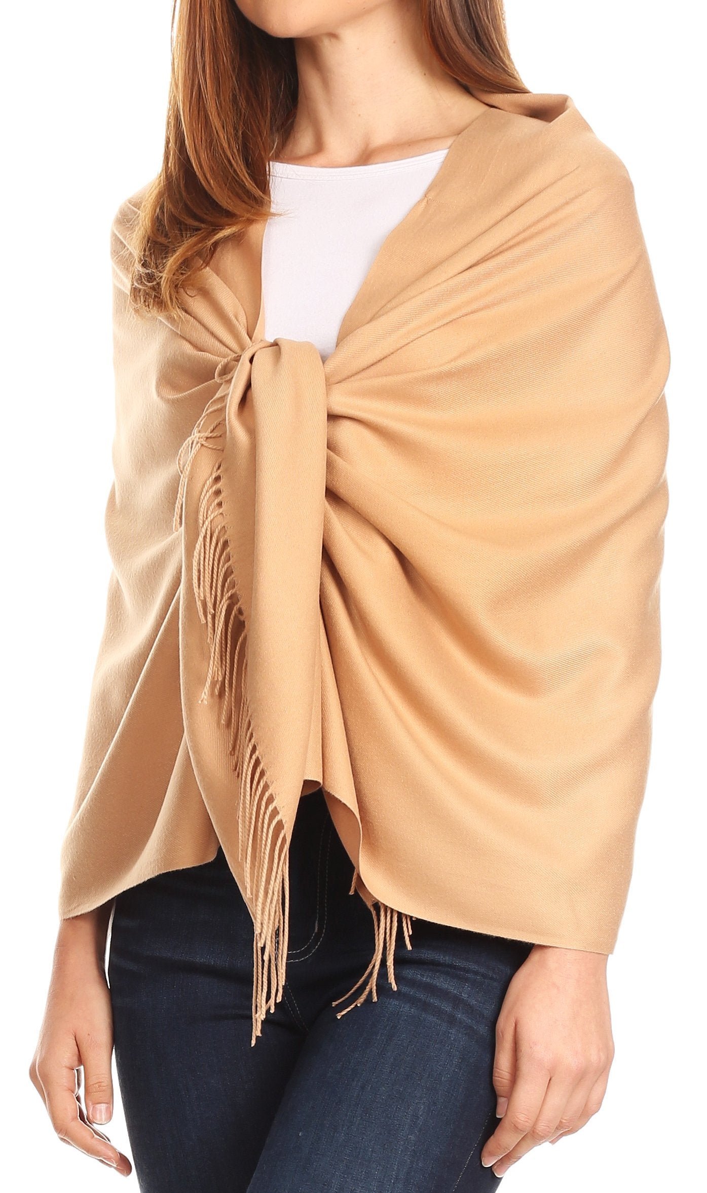 Sakkas Iris Warm Super Soft Cashmere Feel Pashmina Shawl / Scarf with Fringes - Concordia Style Boutique