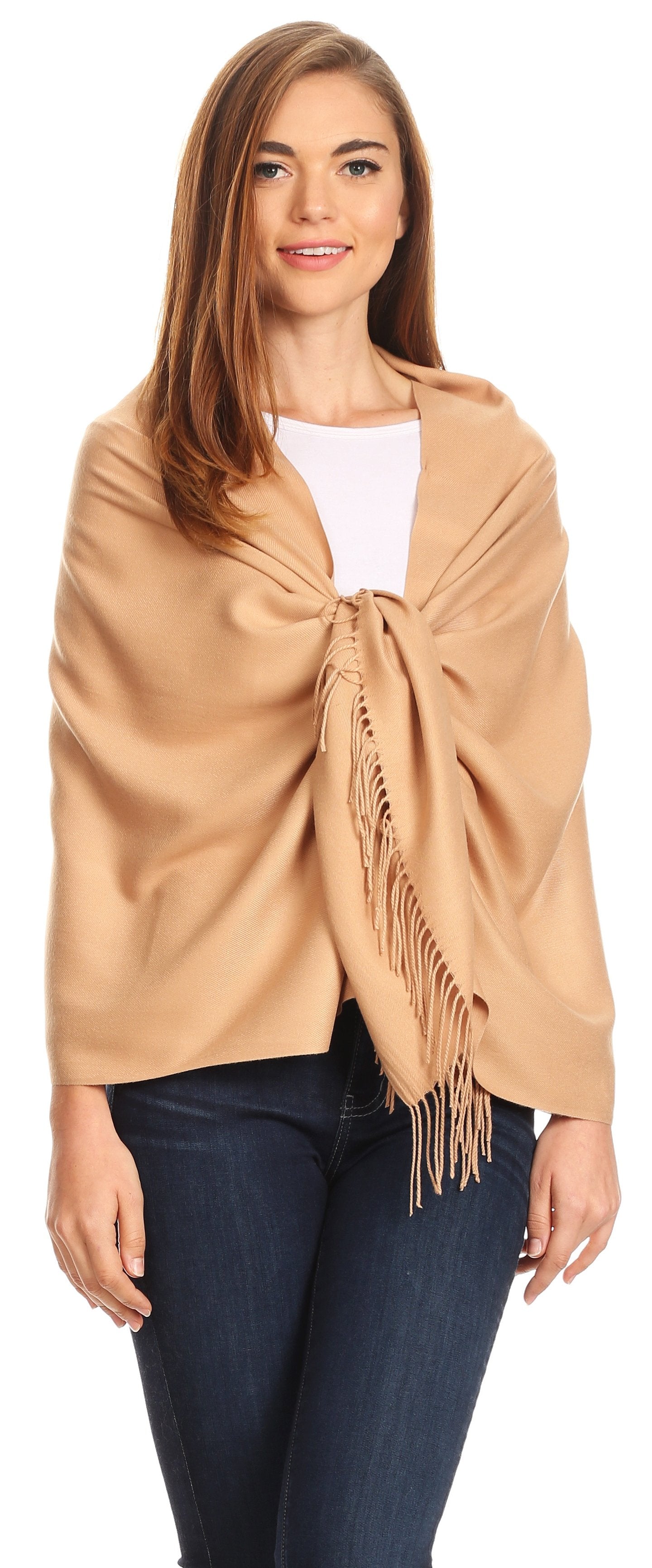Sakkas Iris Warm Super Soft Cashmere Feel Pashmina Shawl / Scarf with Fringes - Concordia Style Boutique