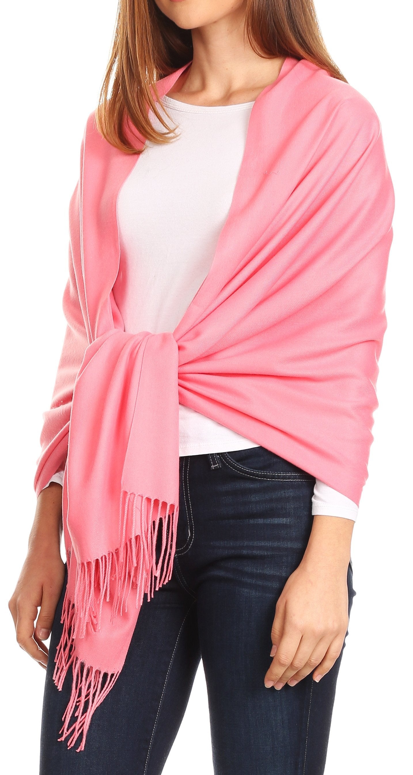Sakkas Iris Warm Super Soft Cashmere Feel Pashmina Shawl / Scarf with Fringes - Concordia Style Boutique