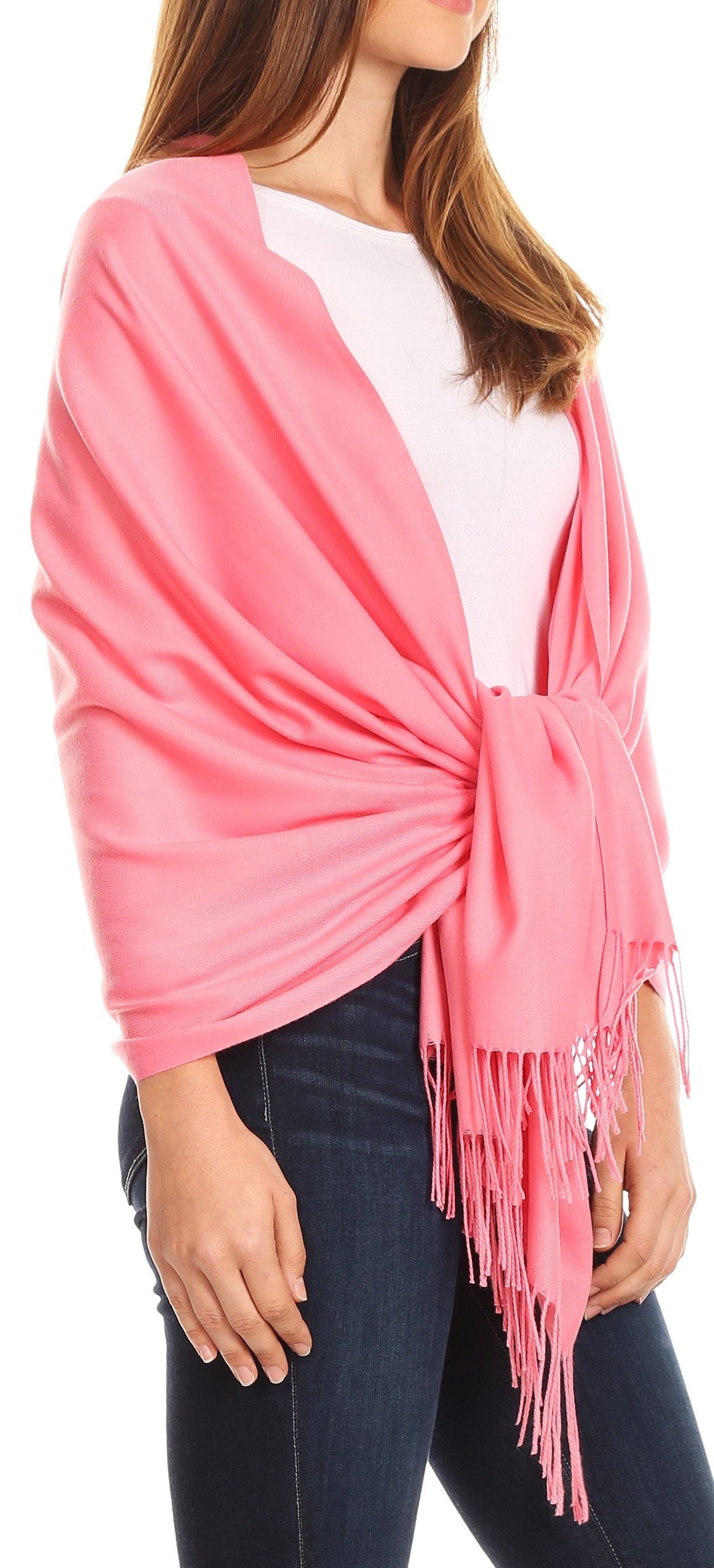 Sakkas Iris Warm Super Soft Cashmere Feel Pashmina Shawl / Scarf with Fringes - Concordia Style Boutique