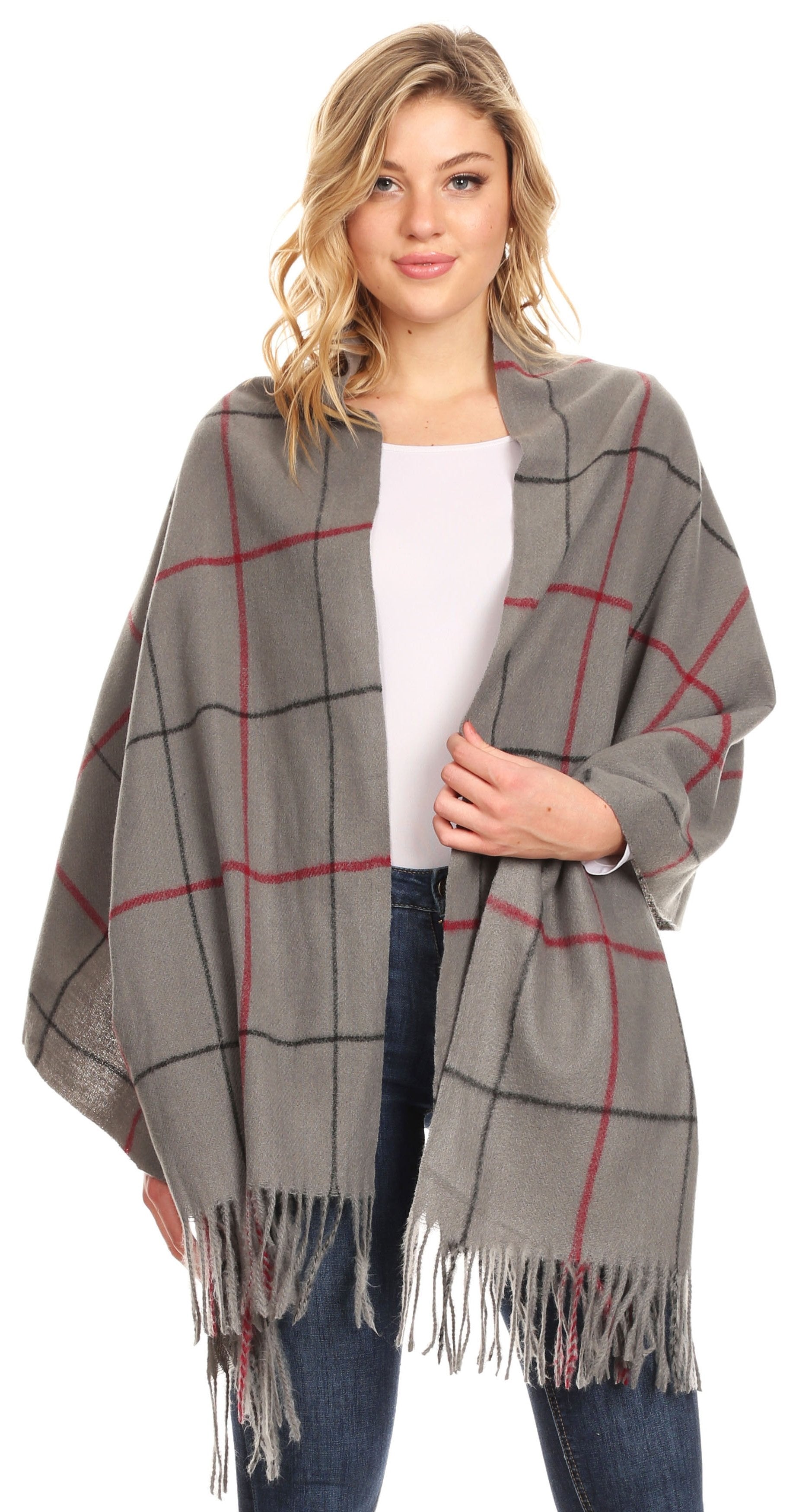 Sakkas Iris Warm Super Soft Cashmere Feel Pashmina Shawl / Scarf with Fringes - Concordia Style Boutique