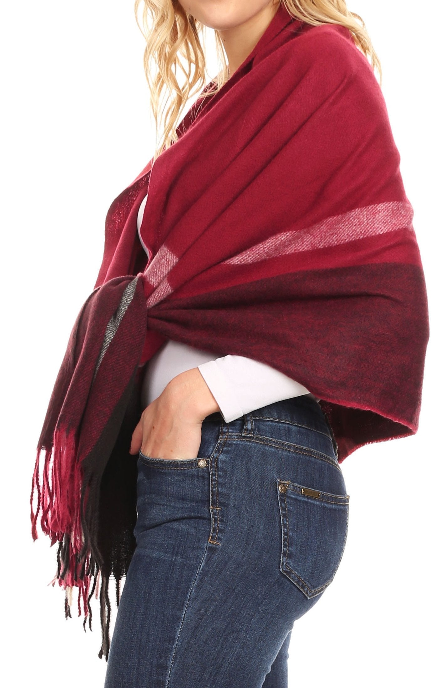 Sakkas Iris Warm Super Soft Cashmere Feel Pashmina Shawl / Scarf with Fringes - Concordia Style Boutique