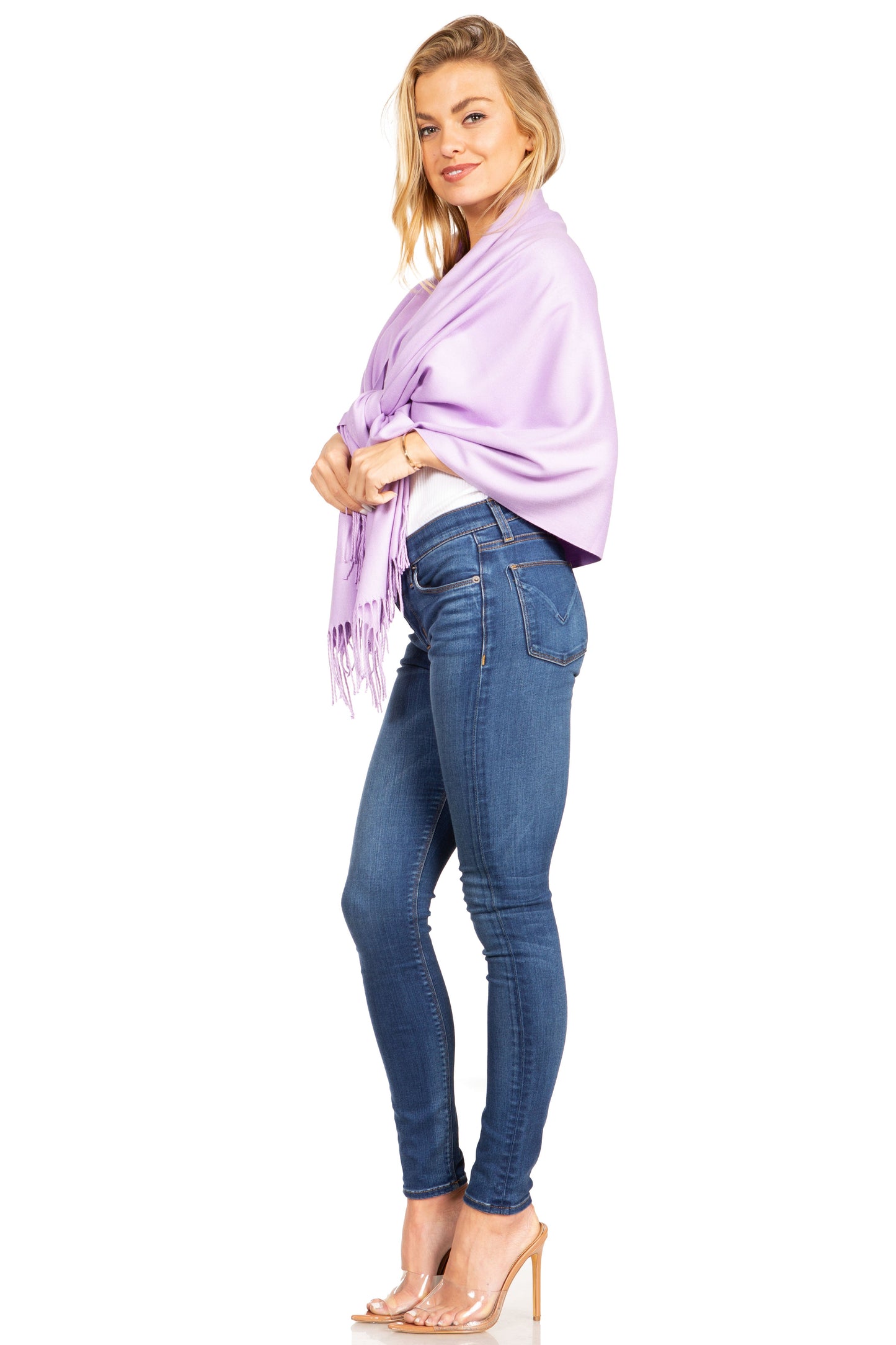 Sakkas Iris Warm Super Soft Cashmere Feel Pashmina Shawl / Scarf with Fringes - Concordia Style Boutique