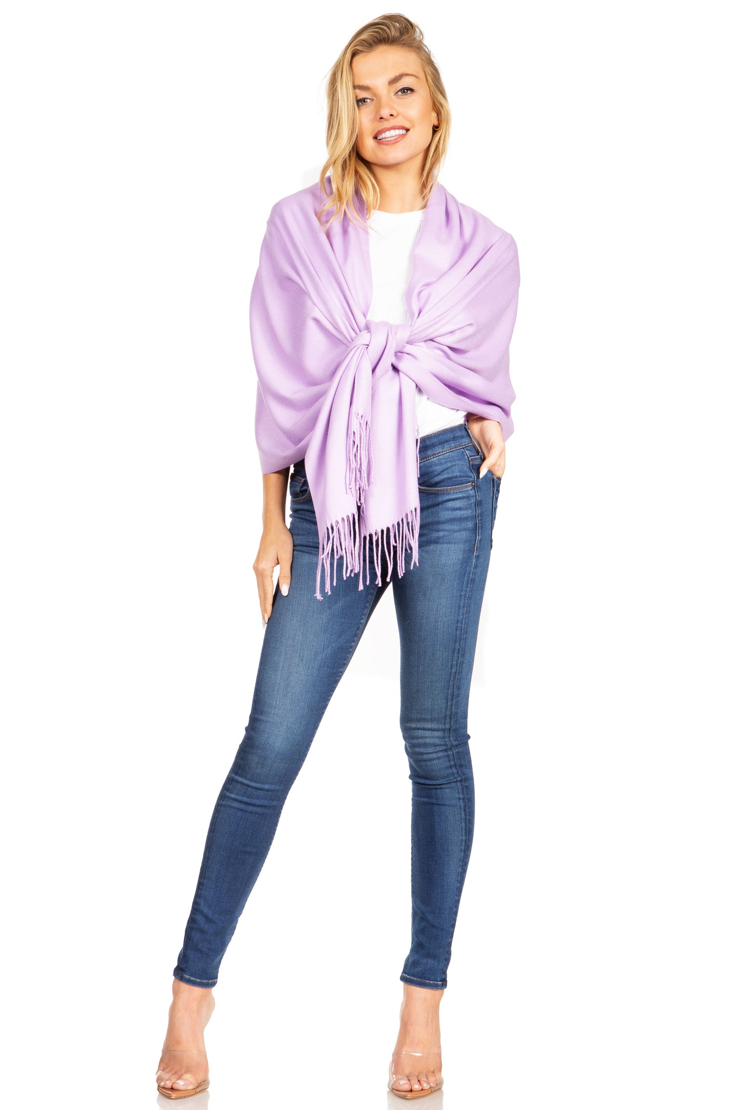Sakkas Iris Warm Super Soft Cashmere Feel Pashmina Shawl / Scarf with Fringes - Concordia Style Boutique