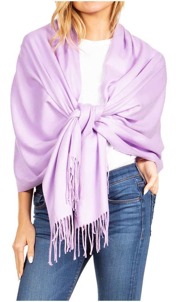 Sakkas Iris Warm Super Soft Cashmere Feel Pashmina Shawl / Scarf with Fringes - Concordia Style Boutique