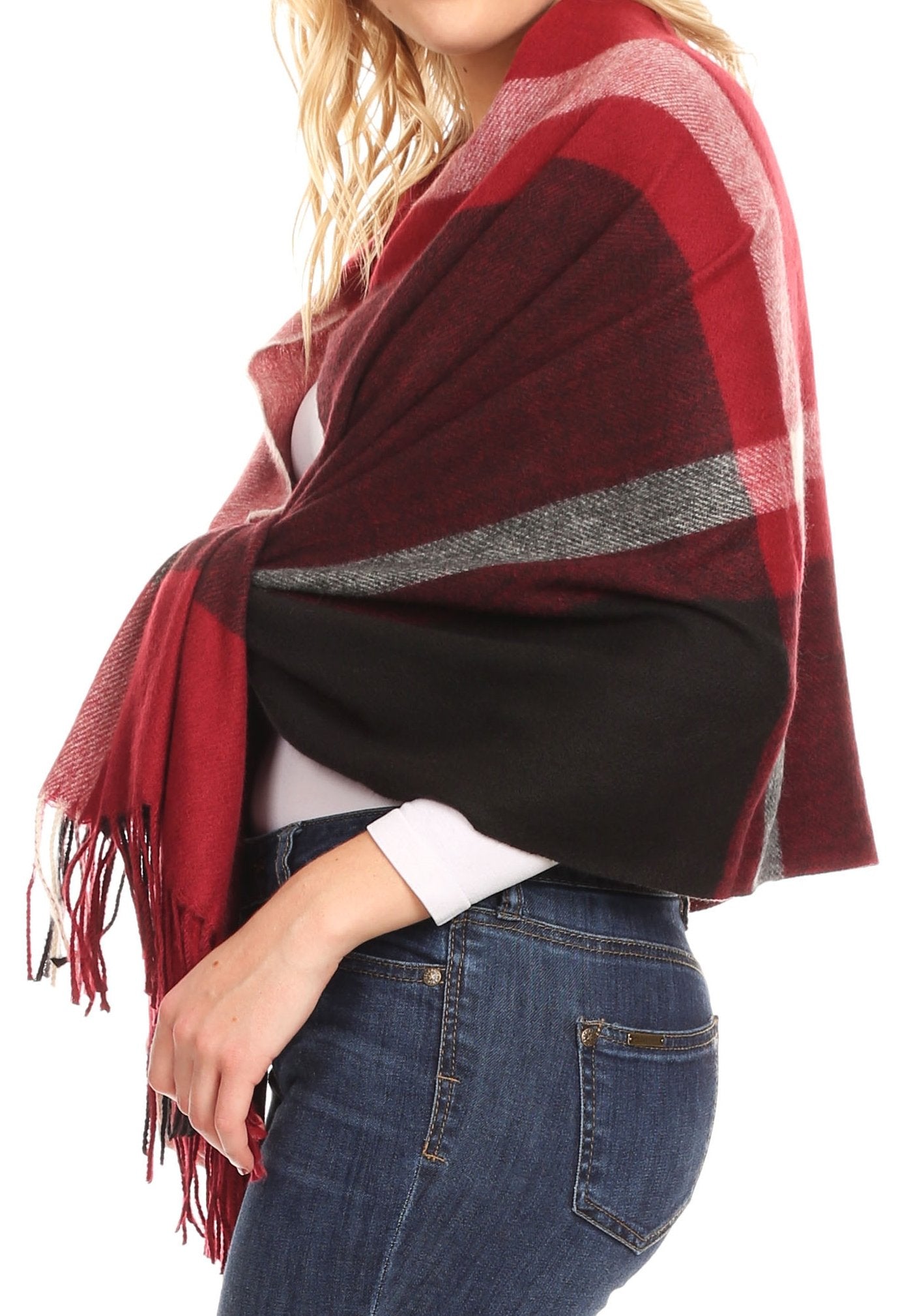Sakkas Iris Warm Super Soft Cashmere Feel Pashmina Shawl / Scarf with Fringes - Concordia Style Boutique