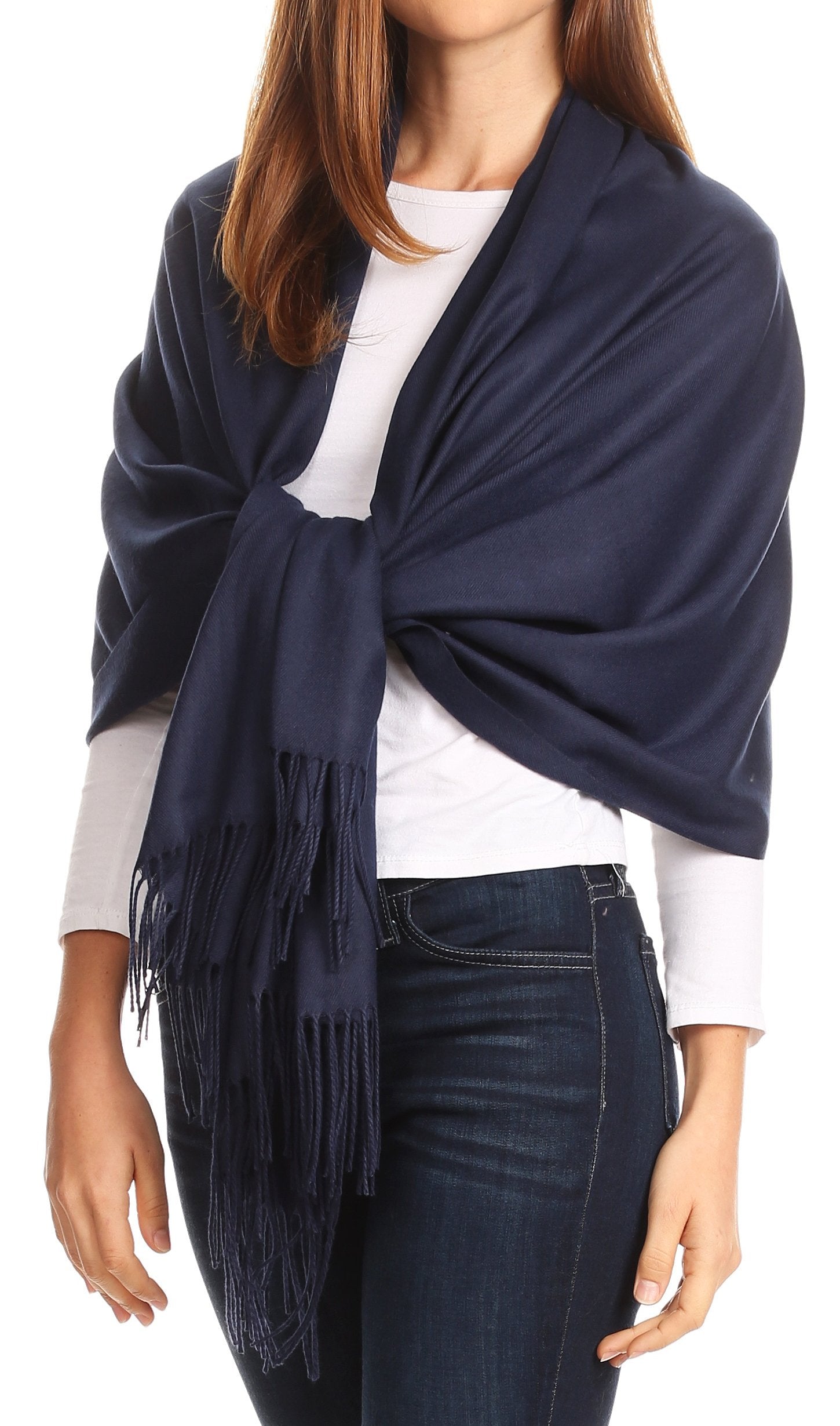 Sakkas Iris Warm Super Soft Cashmere Feel Pashmina Shawl / Scarf with Fringes - Concordia Style Boutique