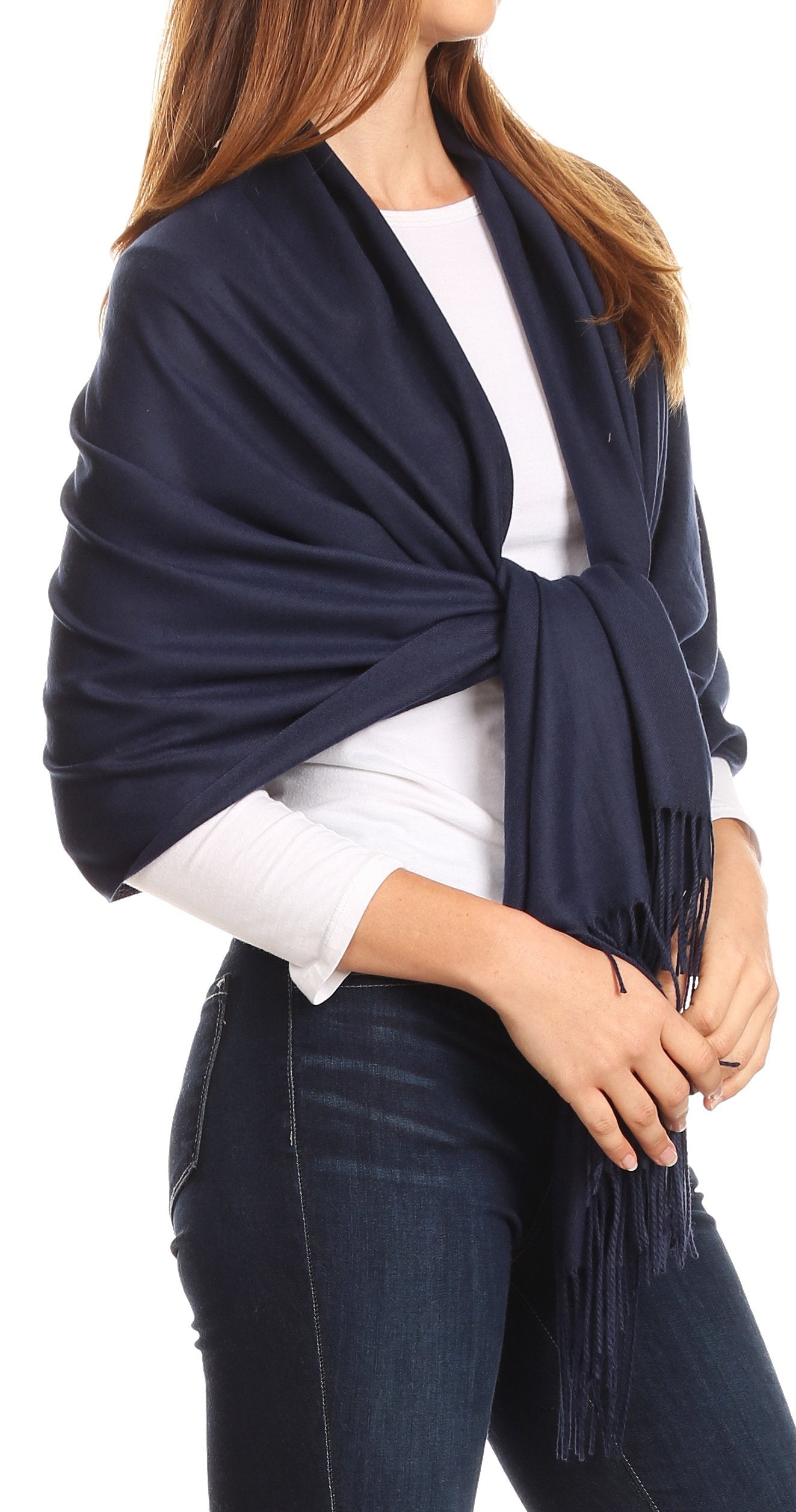 Sakkas Iris Warm Super Soft Cashmere Feel Pashmina Shawl / Scarf with Fringes - Concordia Style Boutique