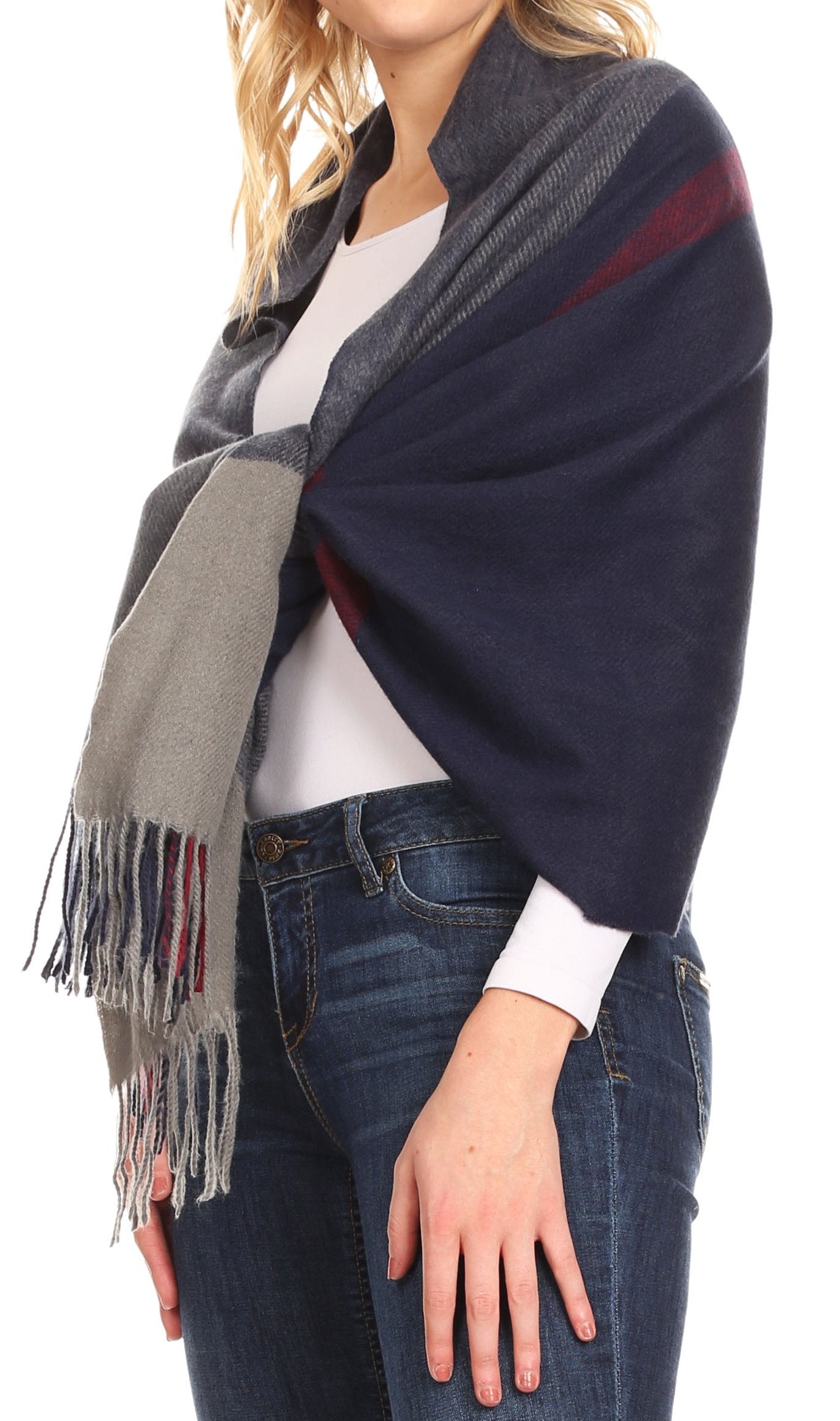Sakkas Iris Warm Super Soft Cashmere Feel Pashmina Shawl / Scarf with Fringes - Concordia Style Boutique