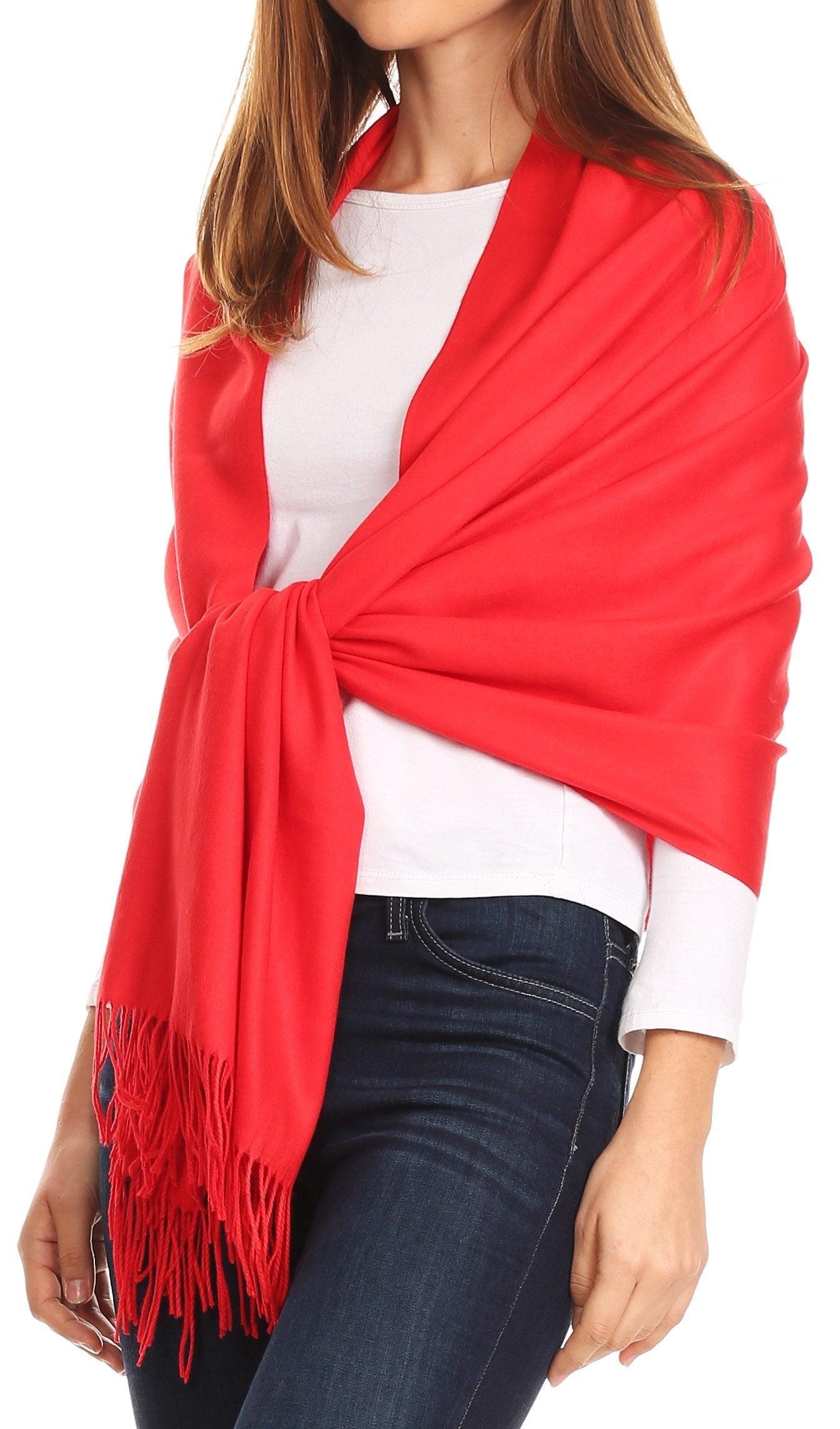 Sakkas Iris Warm Super Soft Cashmere Feel Pashmina Shawl / Scarf with Fringes - Concordia Style Boutique