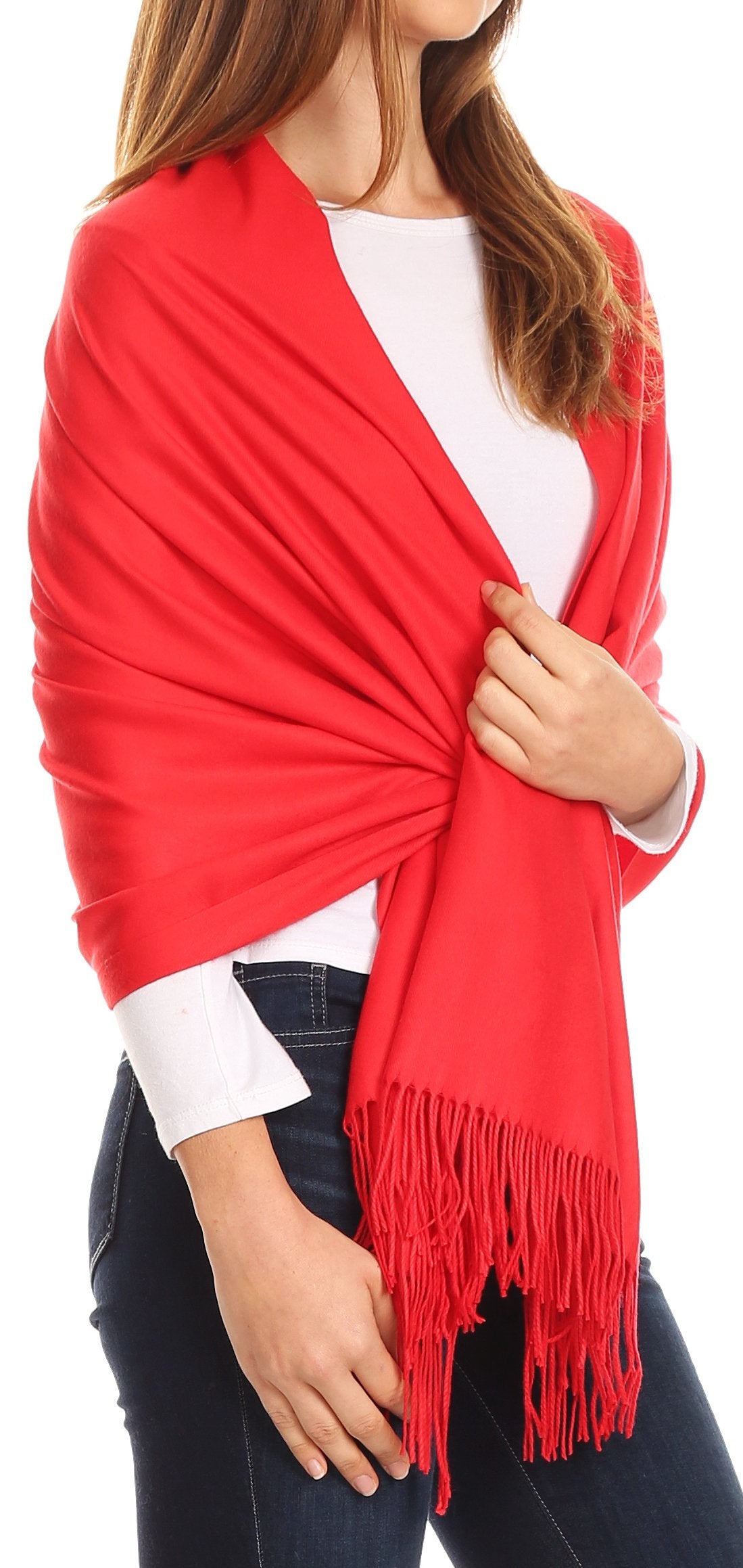 Sakkas Iris Warm Super Soft Cashmere Feel Pashmina Shawl / Scarf with Fringes - Concordia Style Boutique