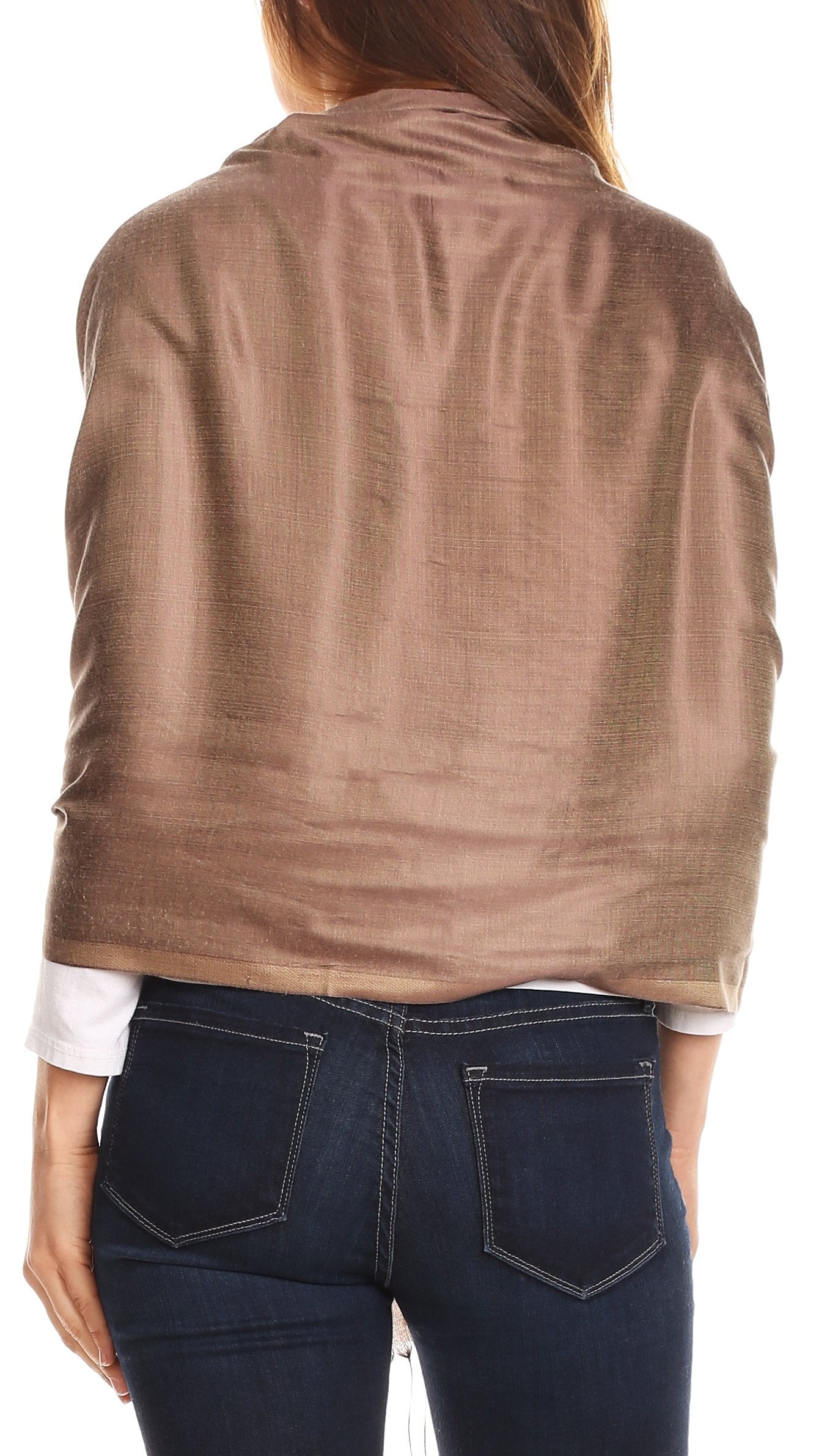 Sakkas Carine Reversible Soft Solid Slight Shimmer Pashmina/ Shawl/ Wrap/ Stole - Concordia Style Boutique