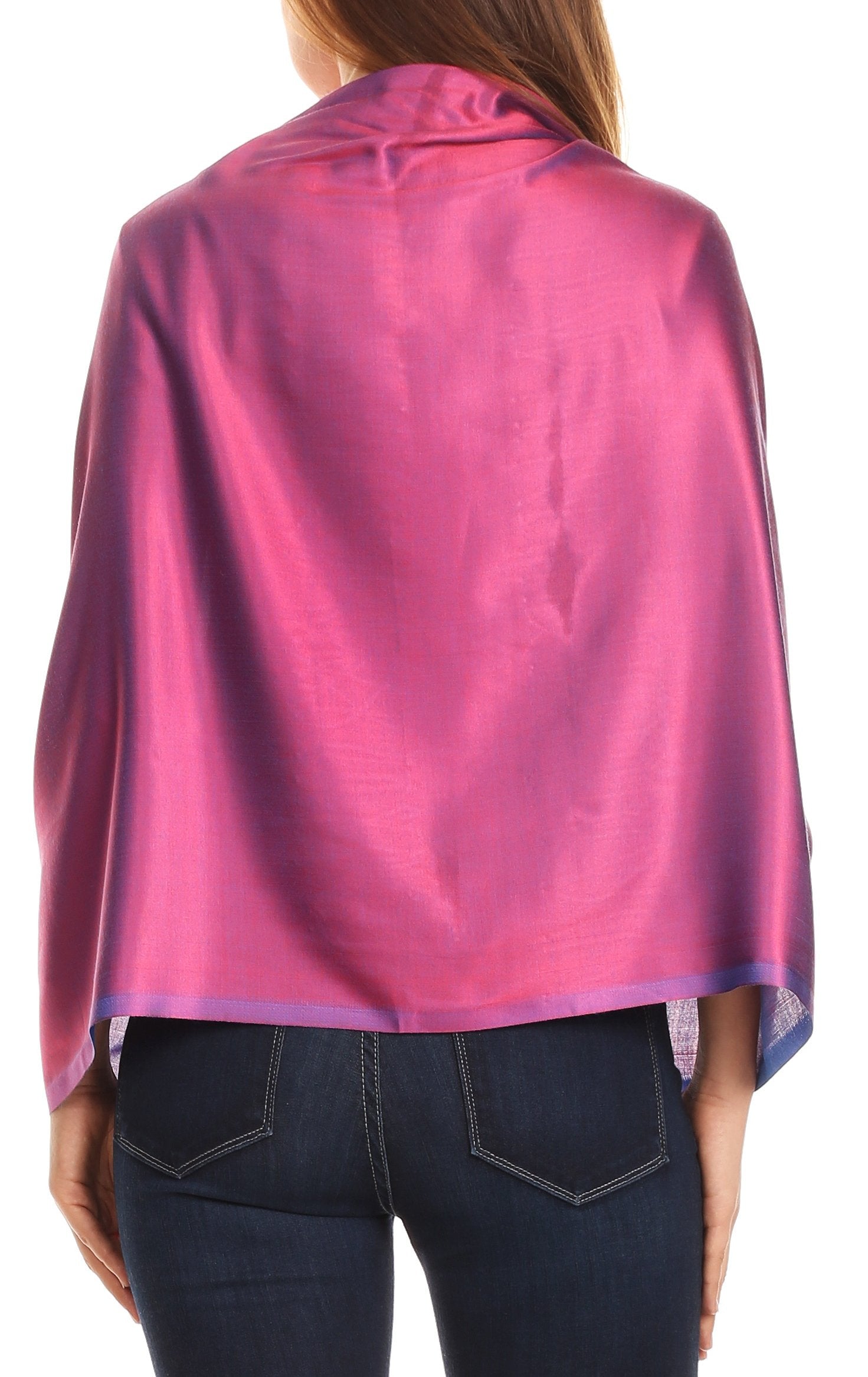 Sakkas Carine Reversible Soft Solid Slight Shimmer Pashmina/ Shawl/ Wrap/ Stole - Concordia Style Boutique