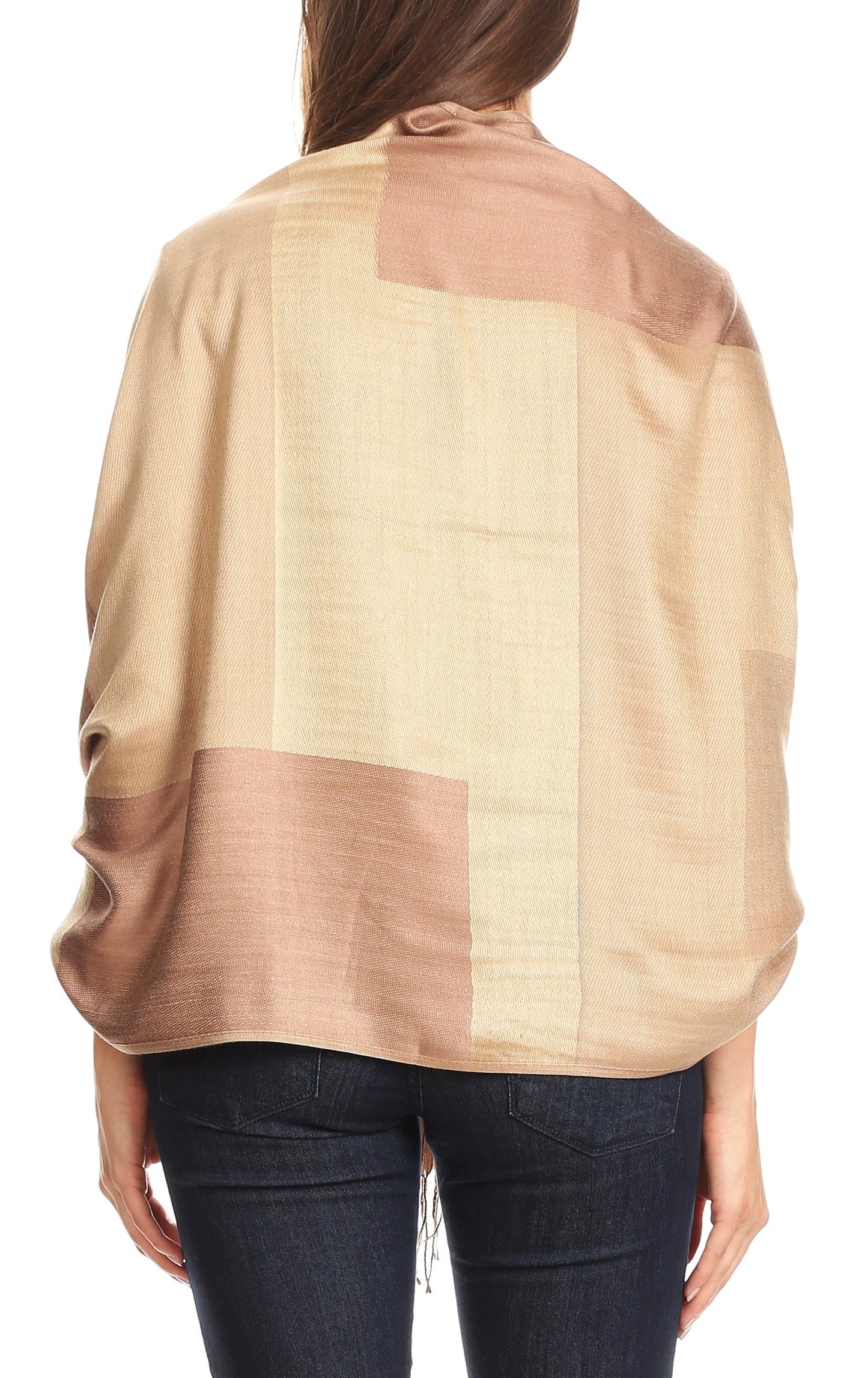 Sakkas Nicola Reversible Warm and Soft Unisex Scarf Stole Wrap Solid Color-block - Concordia Style Boutique