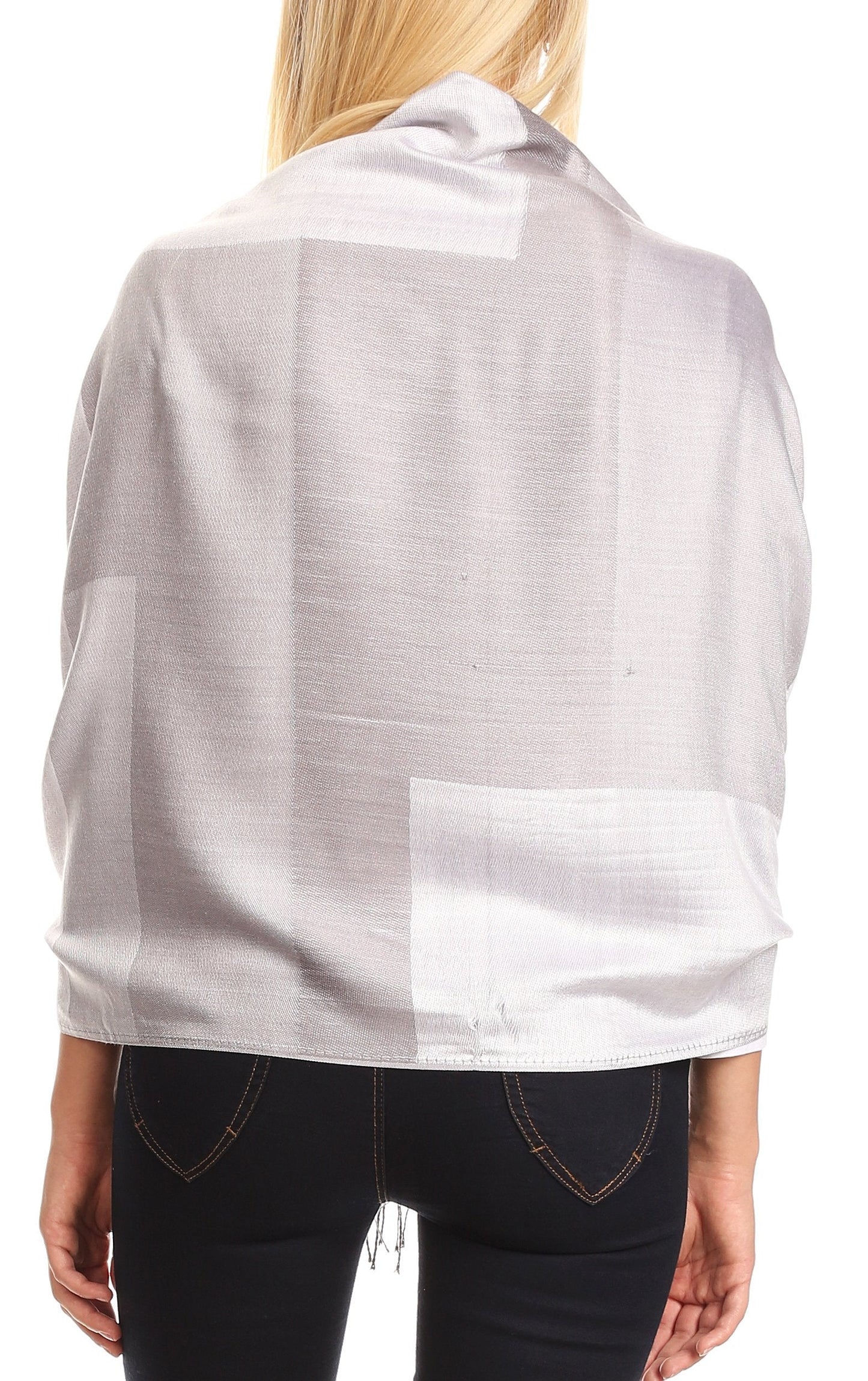 Sakkas Nicola Reversible Warm and Soft Unisex Scarf Stole Wrap Solid Color-block - Concordia Style Boutique