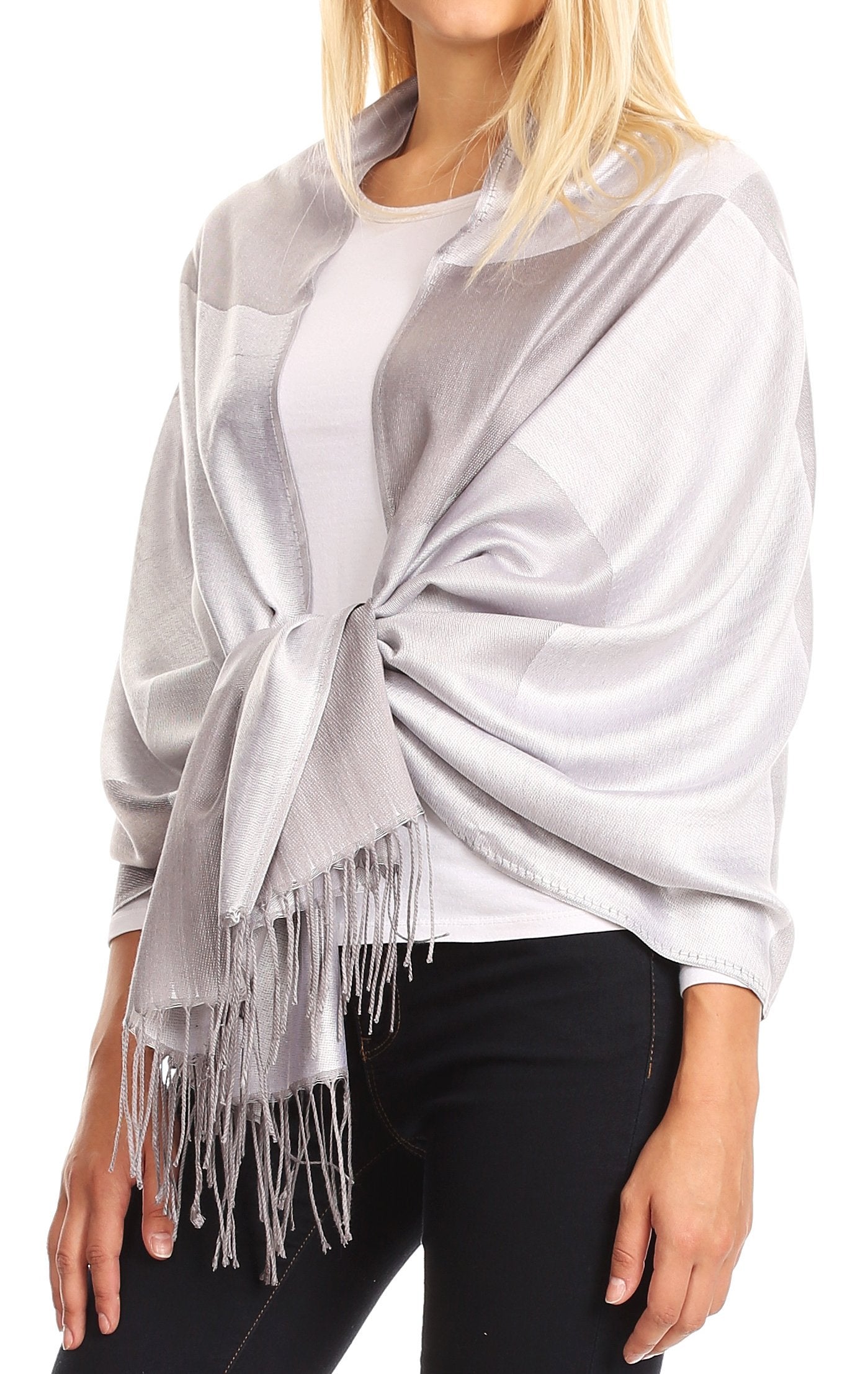 Sakkas Nicola Reversible Warm and Soft Unisex Scarf Stole Wrap Solid Color-block - Concordia Style Boutique