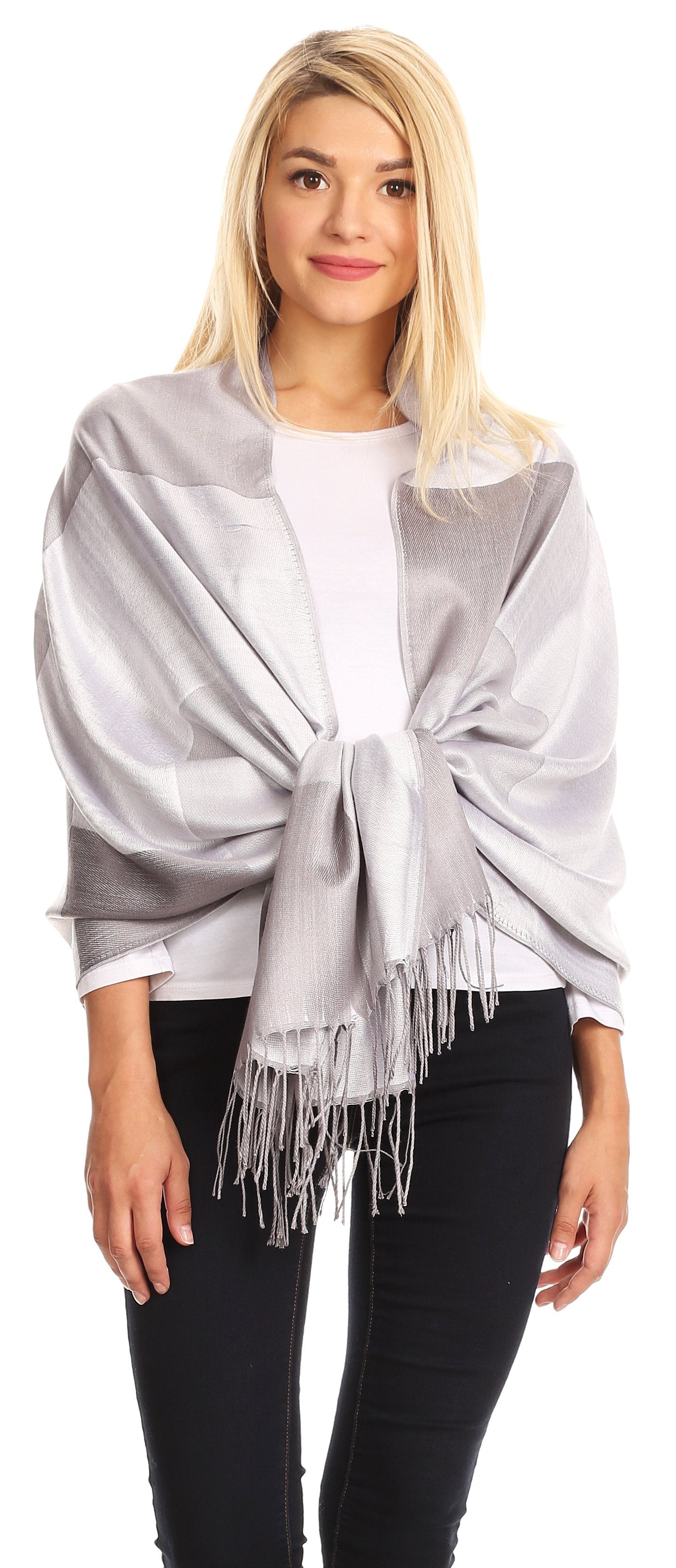Sakkas Nicola Reversible Warm and Soft Unisex Scarf Stole Wrap Solid Color-block - Concordia Style Boutique