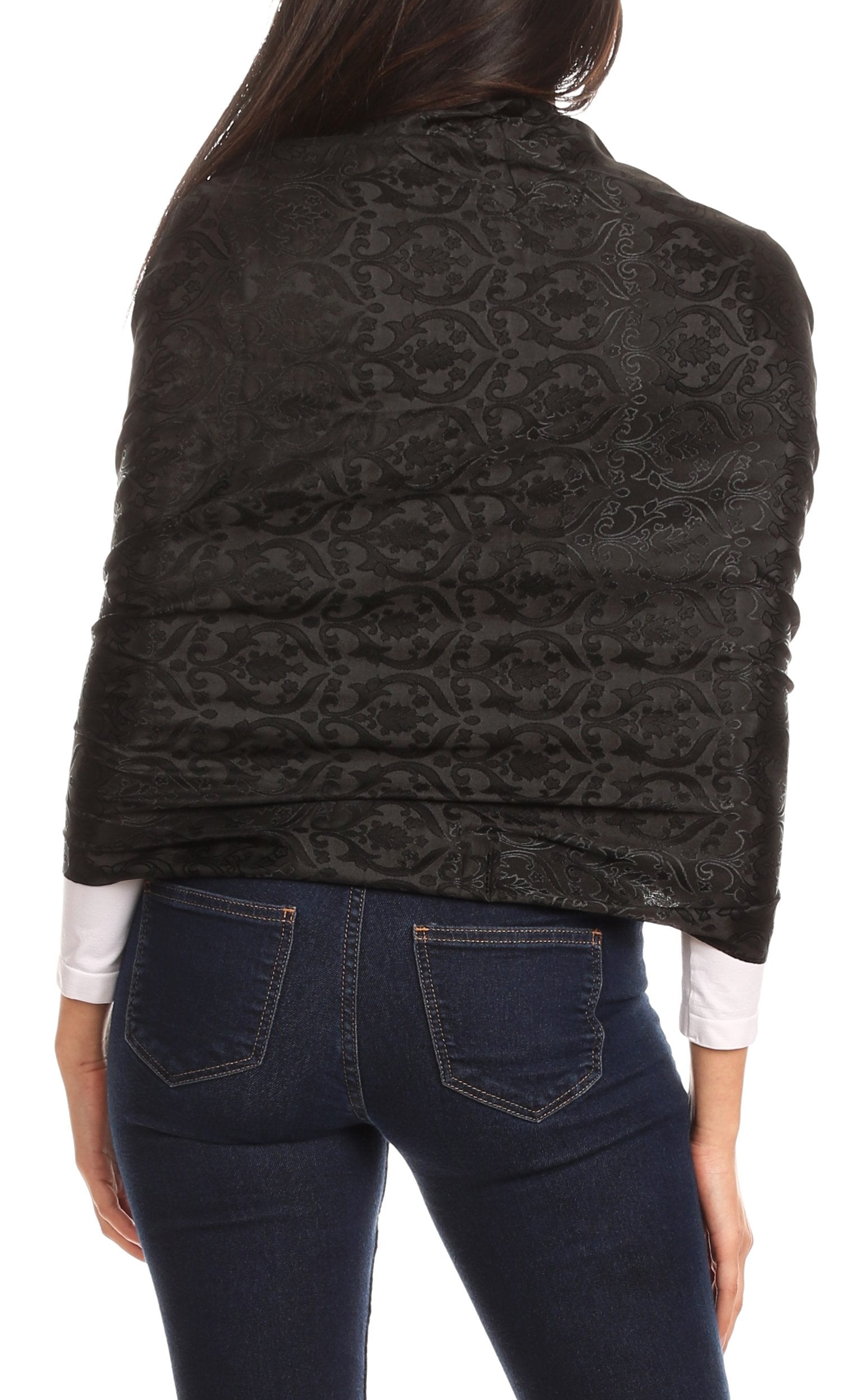 Sakkas Litta Women's Brocade Evening Shawl Wrap Head Scarf Large Soft Wedding - Concordia Style Boutique