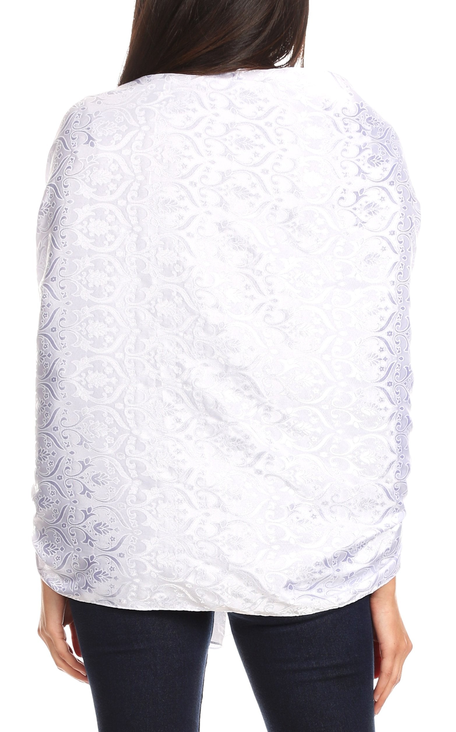 Sakkas Litta Women's Brocade Evening Shawl Wrap Head Scarf Large Soft Wedding - Concordia Style Boutique