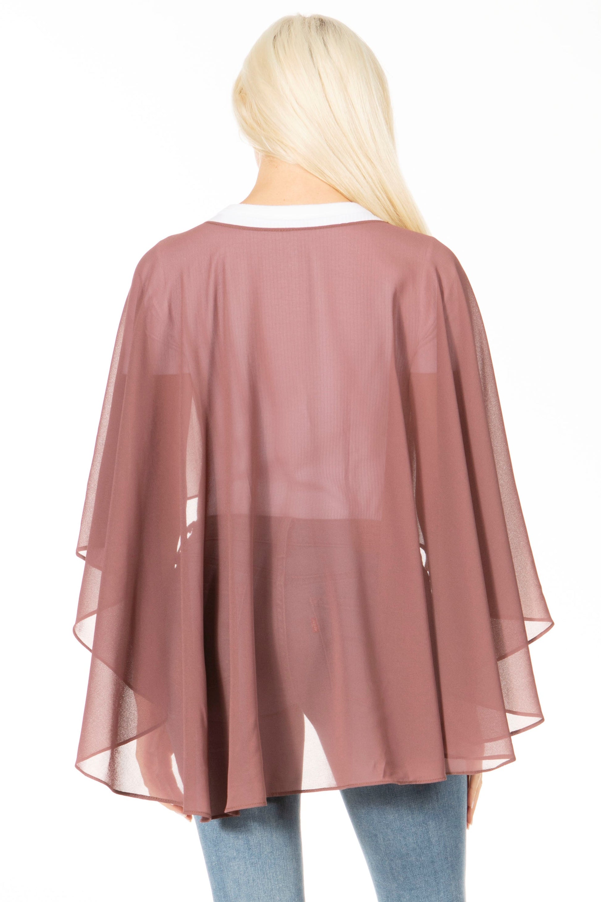 Sakkas Anya Women's Soft Chiffon Wedding Bridesmaid Bridal Cape Wrap Bolero Shrug - Concordia Style Boutique