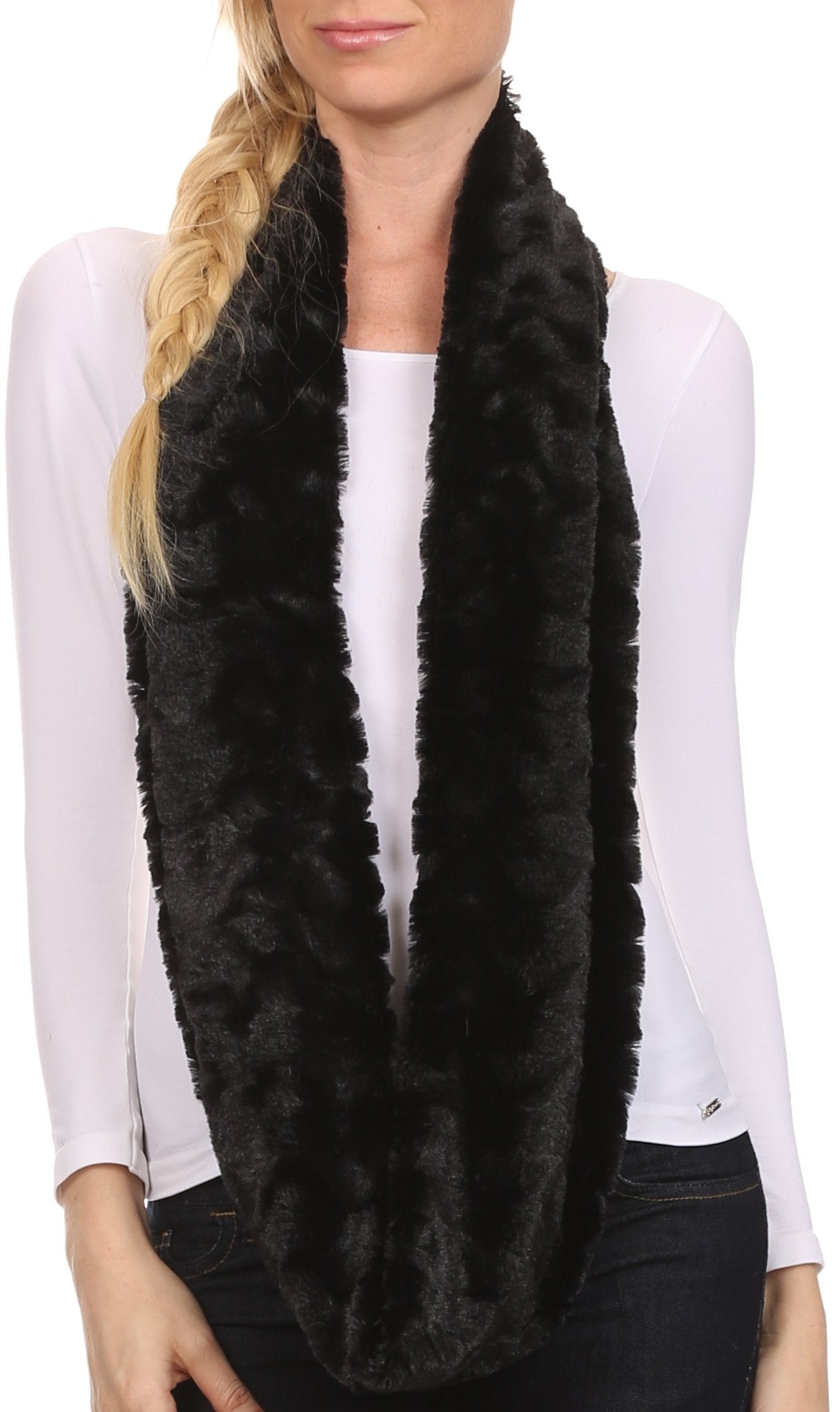 Sakkas Abhy Soft Fall Winter Furry Infinity Wrap Scarf - Concordia Style Boutique