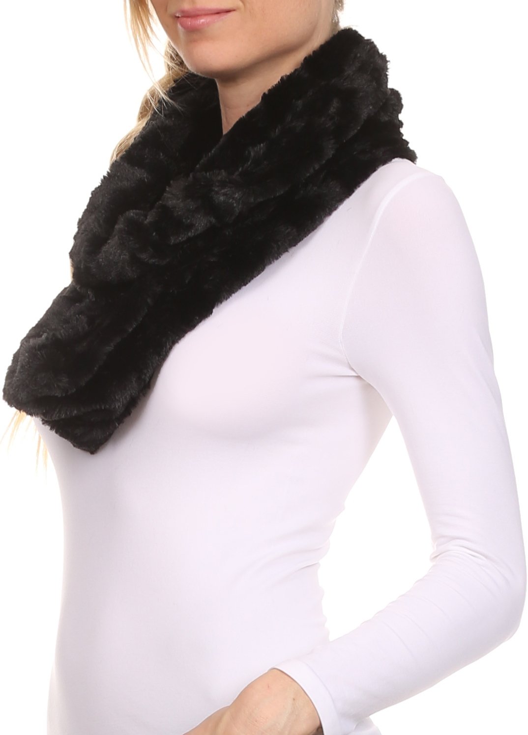 Sakkas Abhy Soft Fall Winter Furry Infinity Wrap Scarf - Concordia Style Boutique