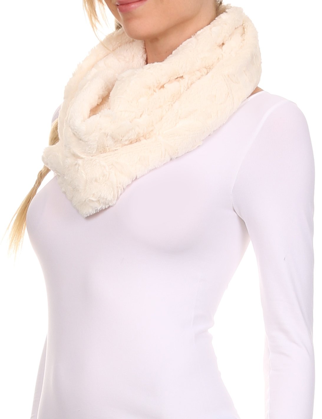 Sakkas Abhy Soft Fall Winter Furry Infinity Wrap Scarf - Concordia Style Boutique