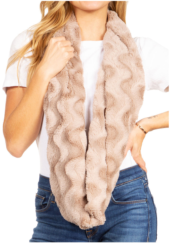 Sakkas Abhy Soft Fall Winter Furry Infinity Wrap Scarf - Concordia Style Boutique