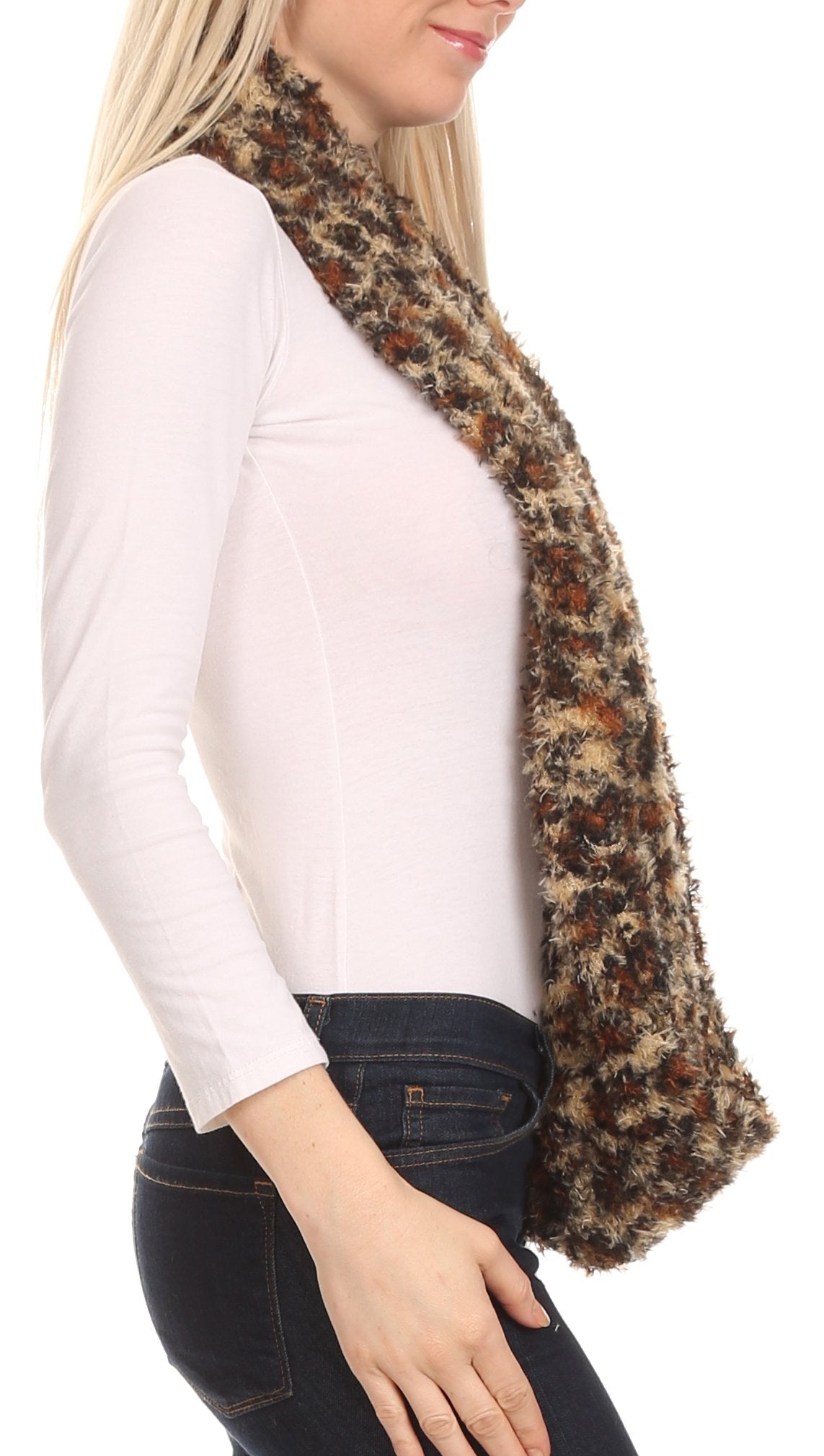 Sakkas Abhy Soft Fall Winter Furry Infinity Wrap Scarf - Concordia Style Boutique