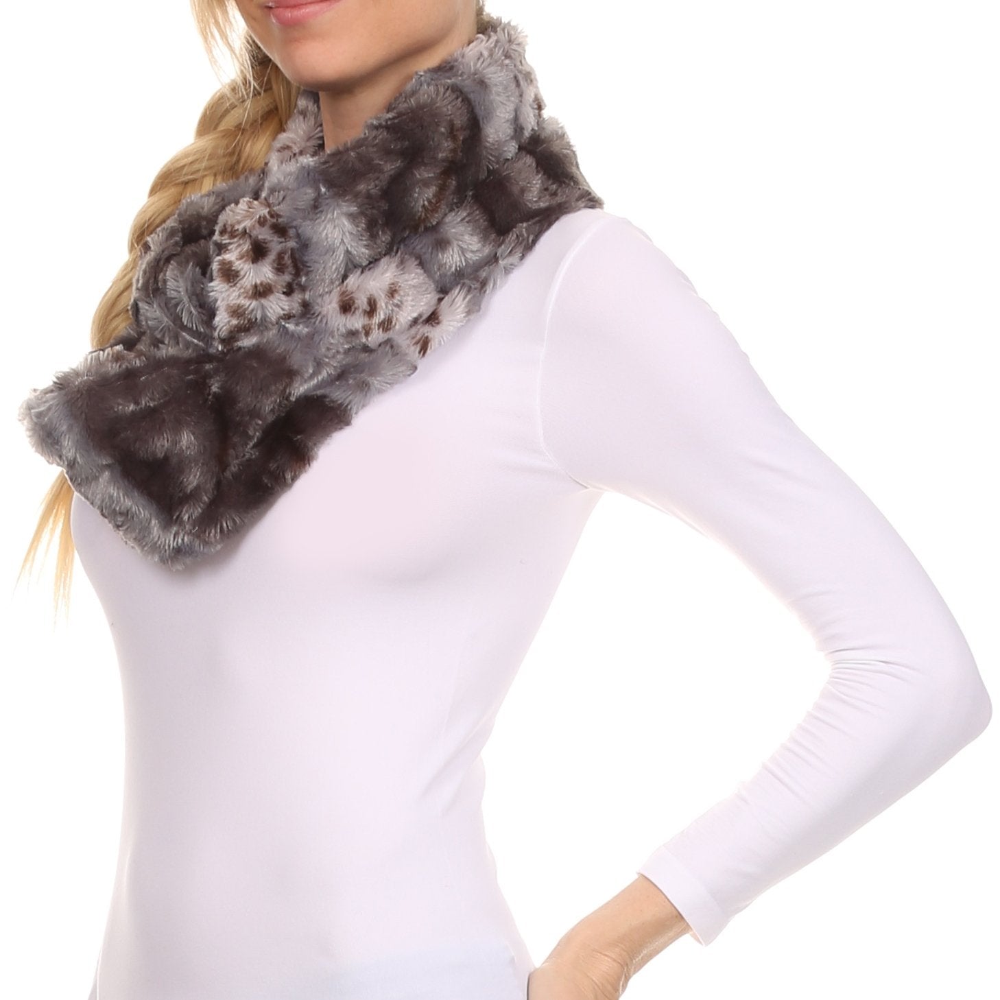 Sakkas Abhy Soft Fall Winter Furry Infinity Wrap Scarf - Concordia Style Boutique