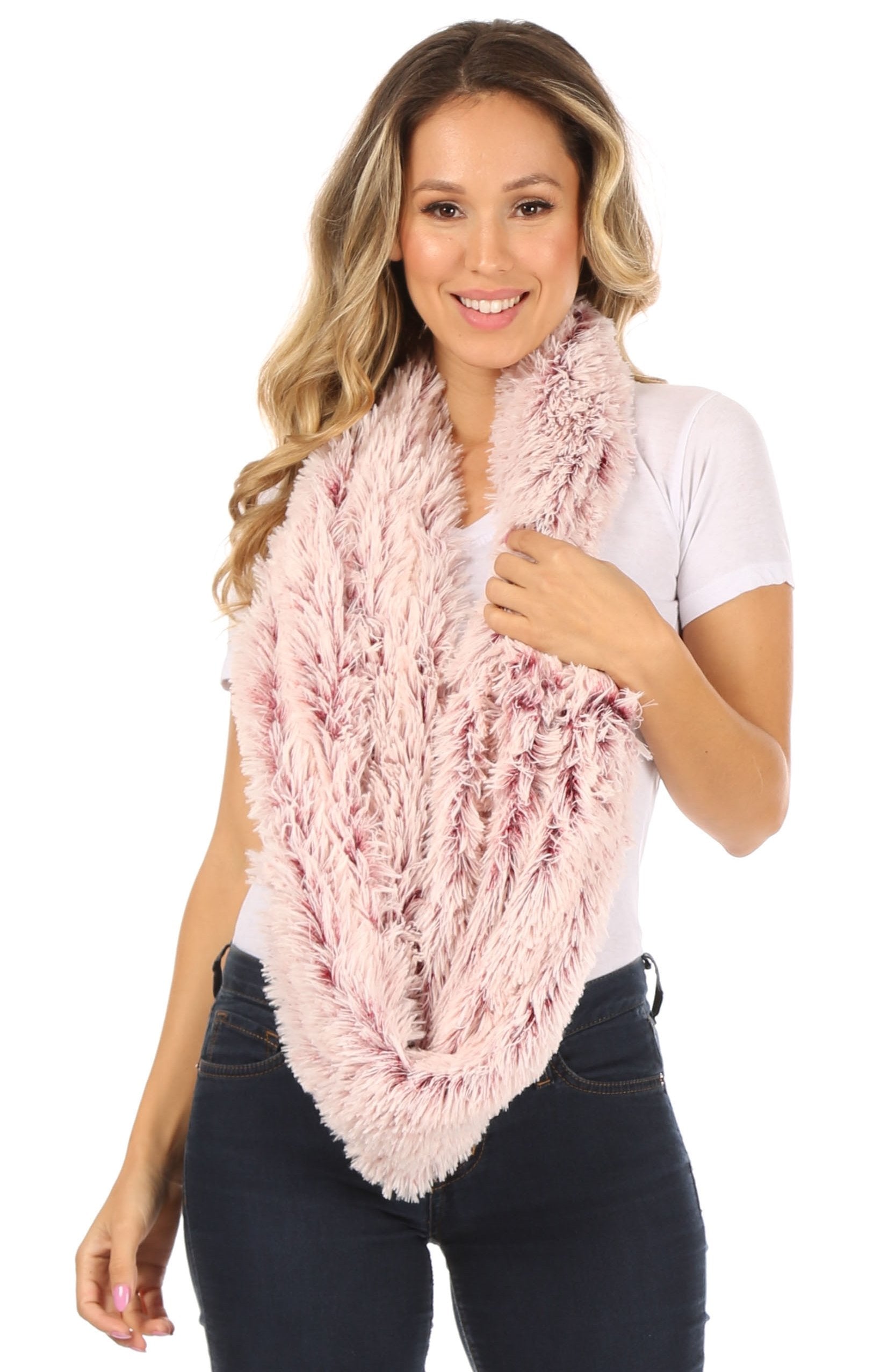 Sakkas Abhy Soft Fall Winter Furry Infinity Wrap Scarf - Concordia Style Boutique