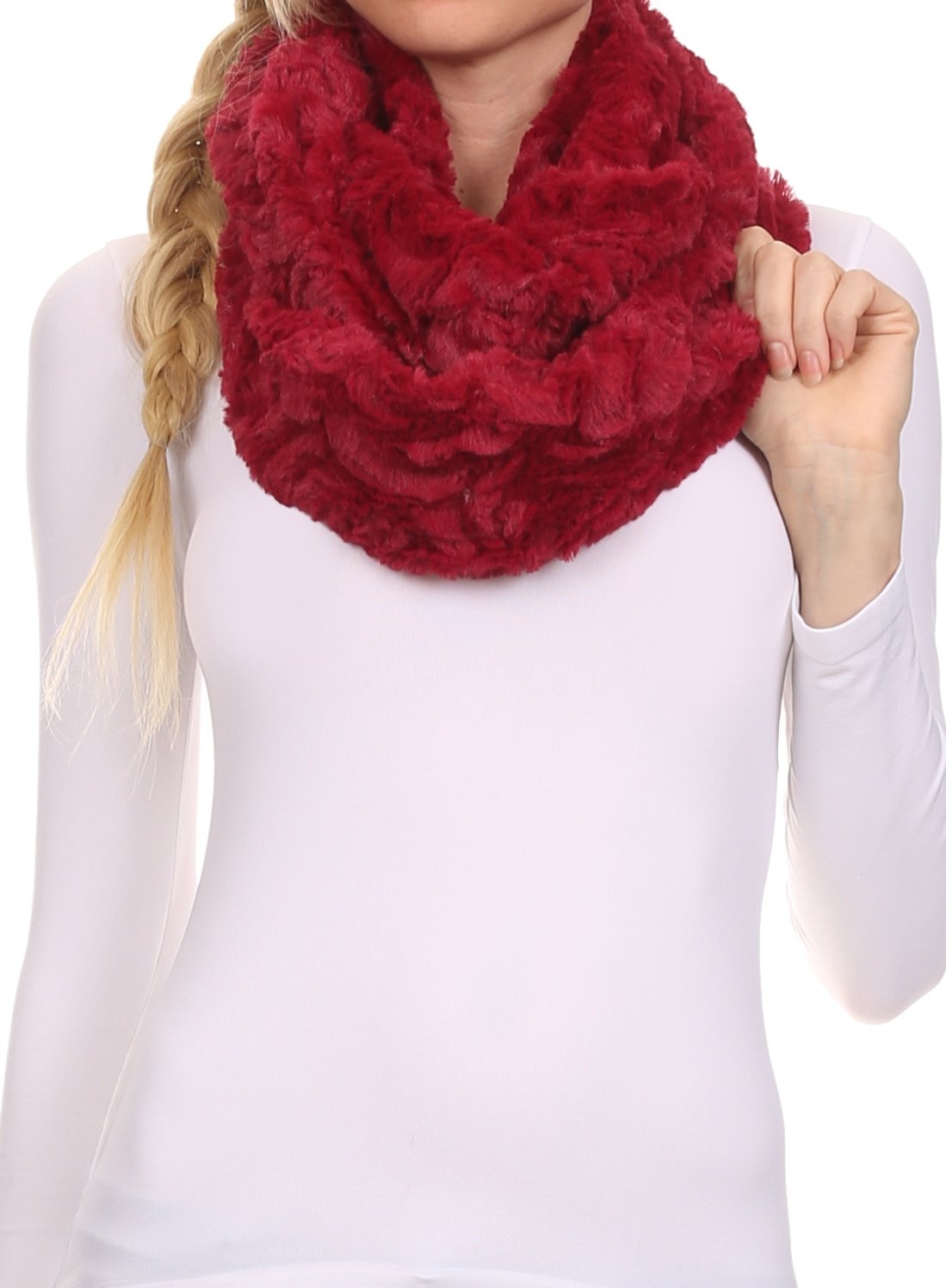 Sakkas Abhy Soft Fall Winter Furry Infinity Wrap Scarf - Concordia Style Boutique