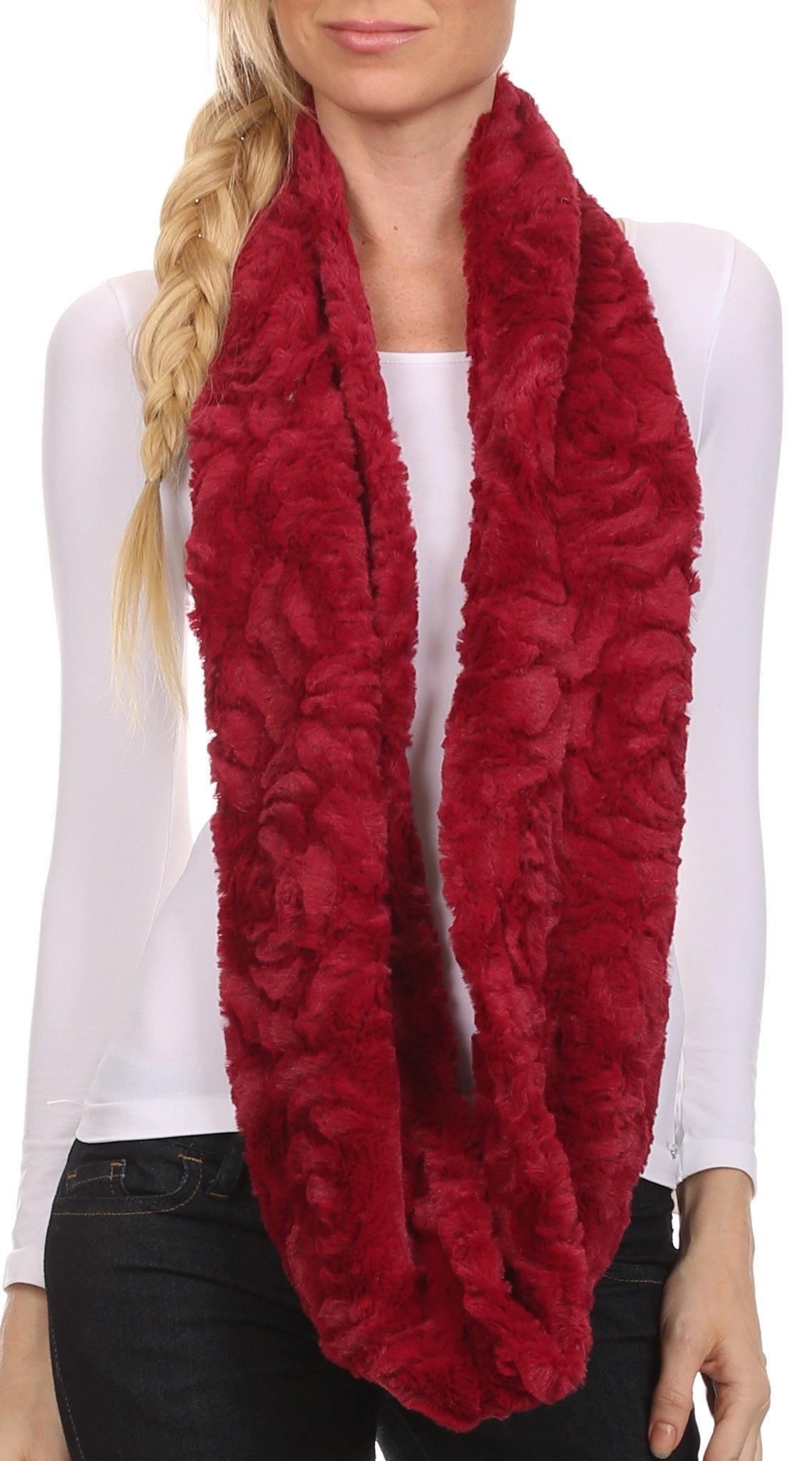 Sakkas Abhy Soft Fall Winter Furry Infinity Wrap Scarf - Concordia Style Boutique