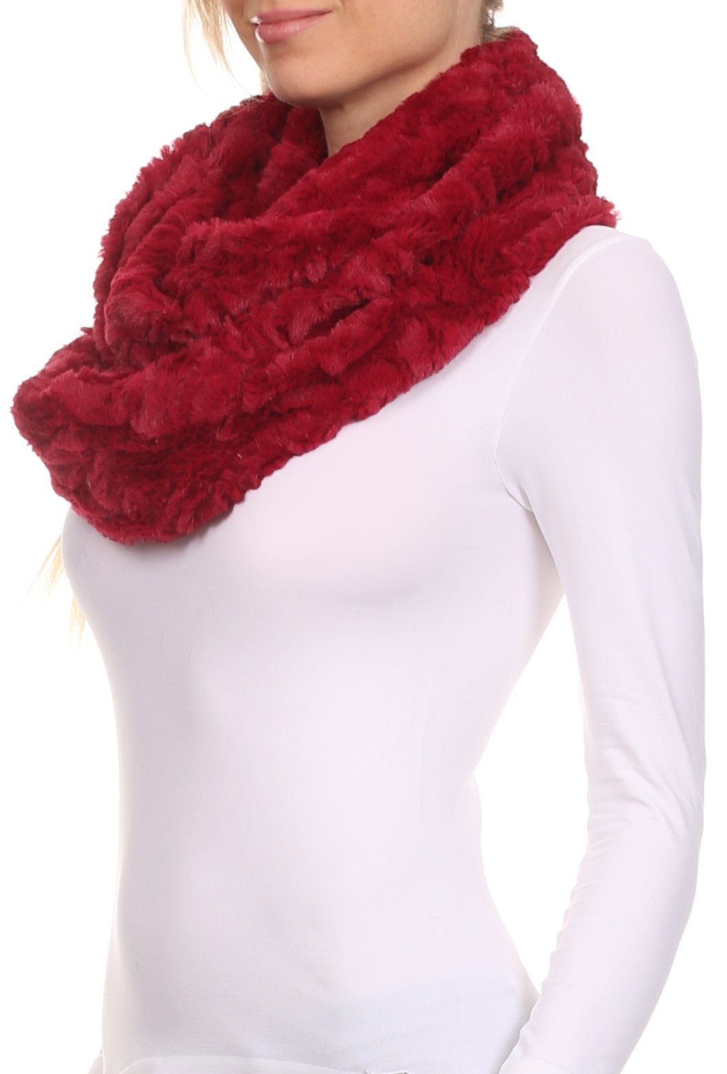 Sakkas Abhy Soft Fall Winter Furry Infinity Wrap Scarf - Concordia Style Boutique