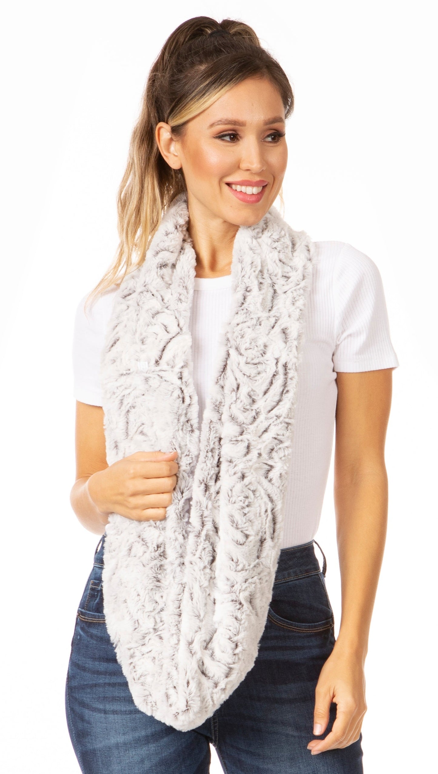 Sakkas Abhy Soft Fall Winter Furry Infinity Wrap Scarf - Concordia Style Boutique